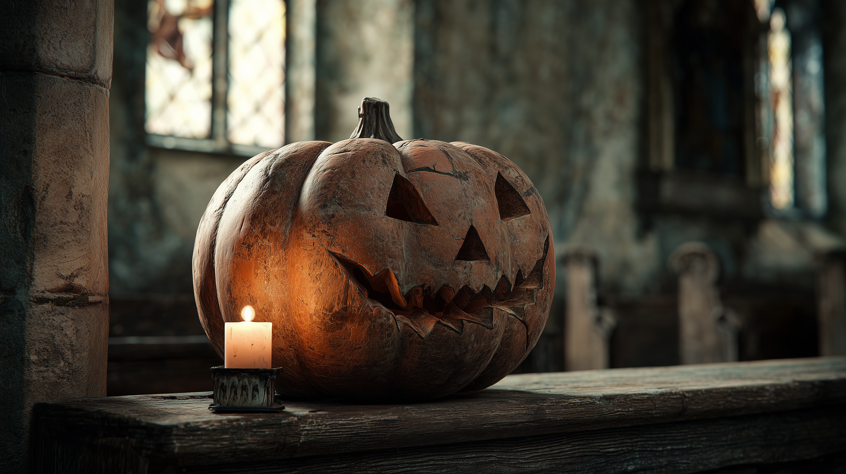 fond d'écran Jack o’ lantern windows 11 4k téléchargement gratuit