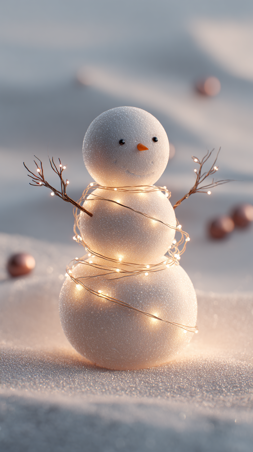 fond d'écran Bonhomme de neige iphone 4k gratuit