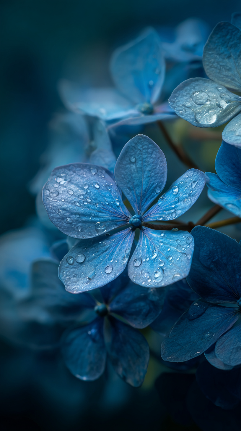 fond d'écran Hortensias iphone 12 télécharger gratuit