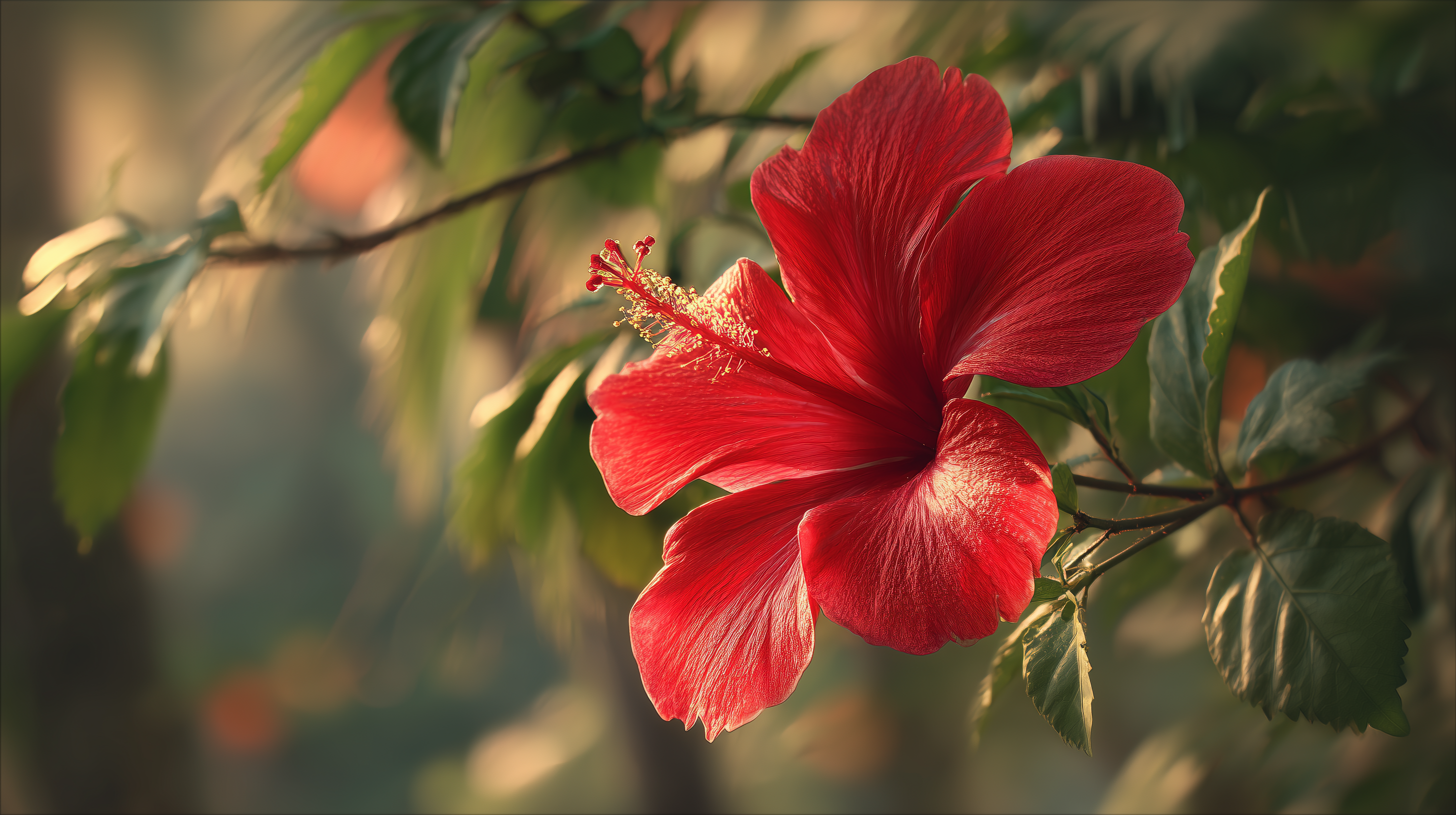 fond d'écran Hibiscus 2560x1080 téléchargement gratuit