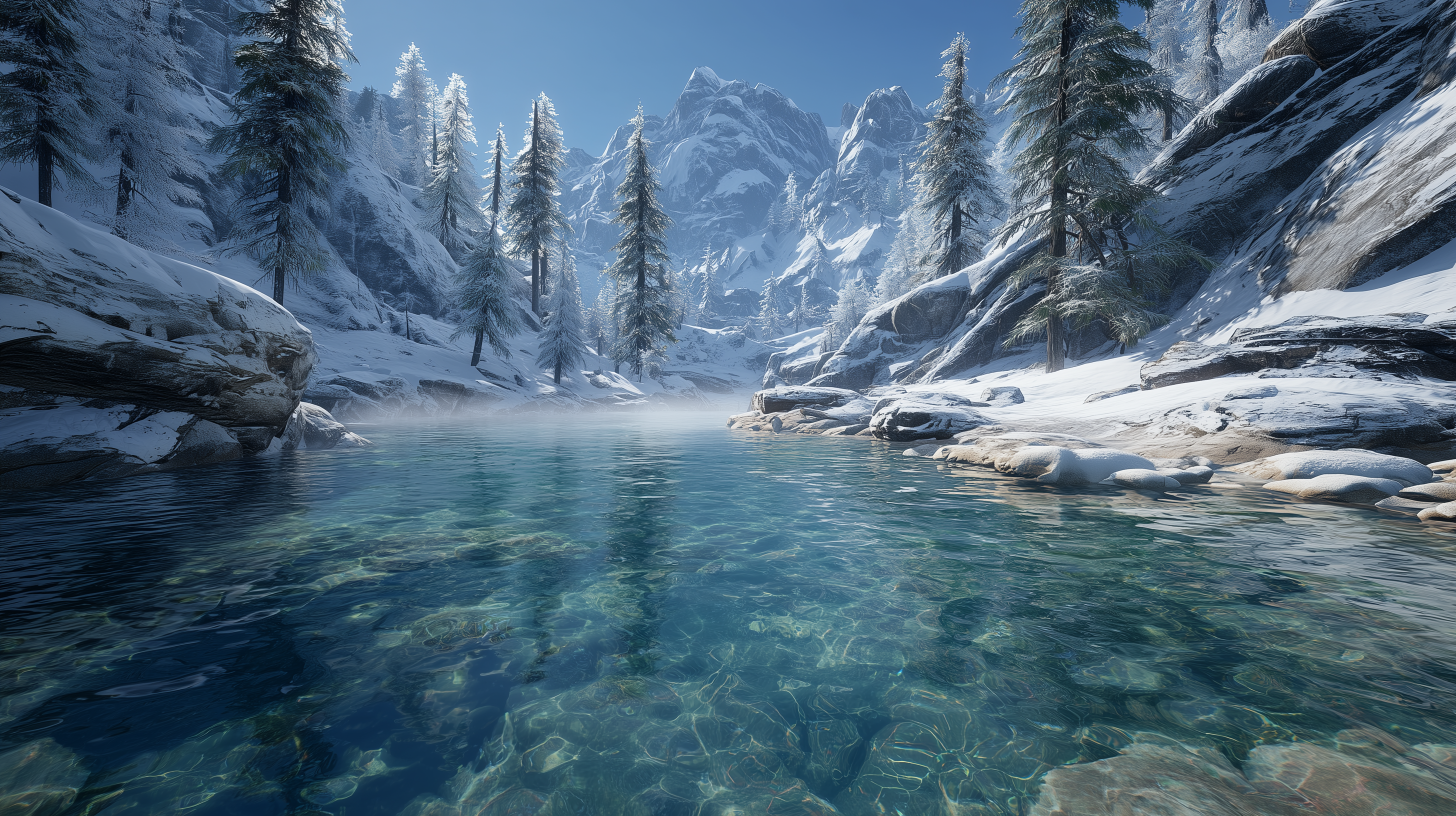 fond d'écran Hiver 4k pc téléchargement gratuit