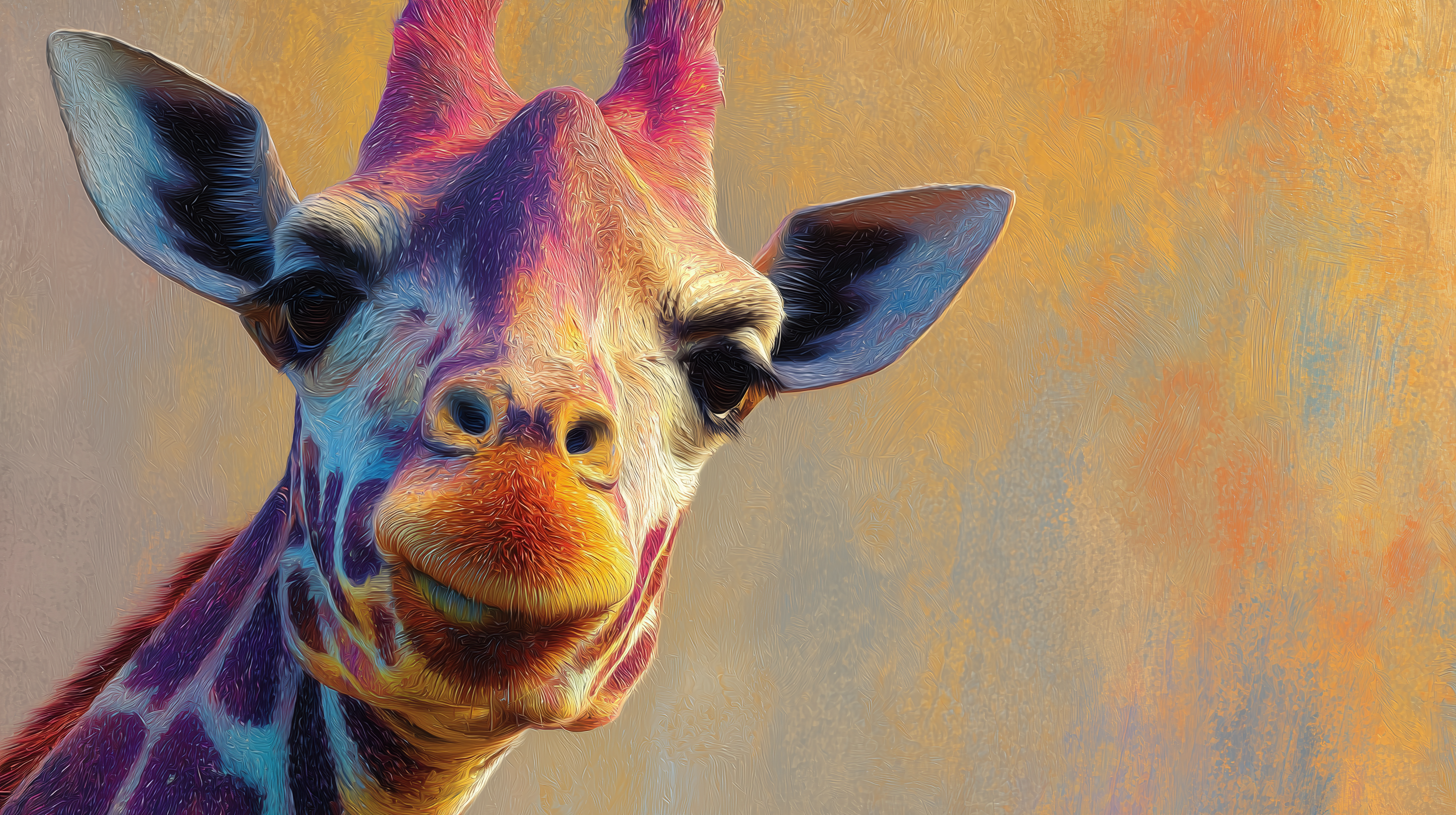 fond d'écran Girafe pc 4k ultra hd téléchargement gratuit