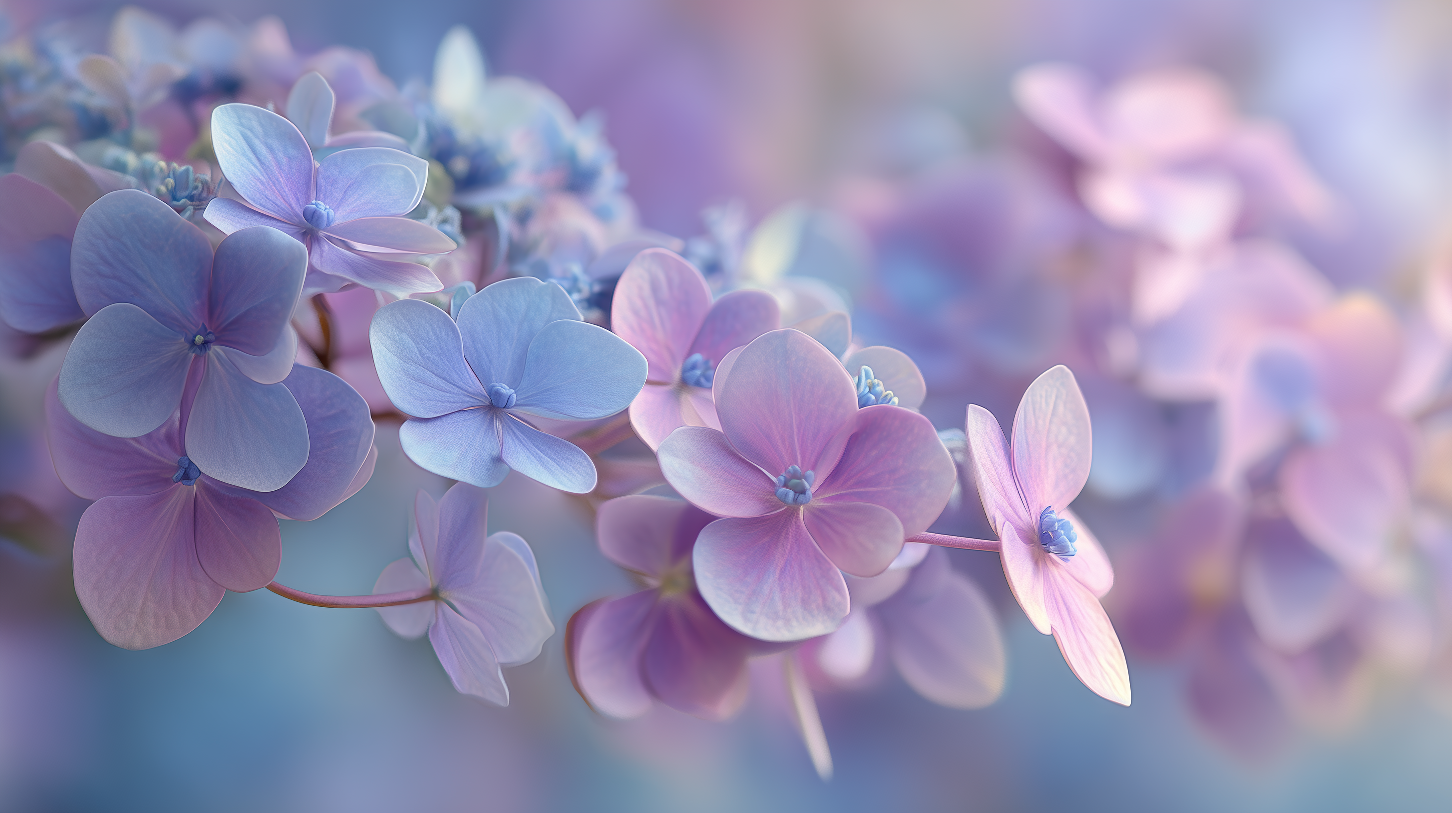 fond d'écran Hortensias 5k téléchargement gratuit