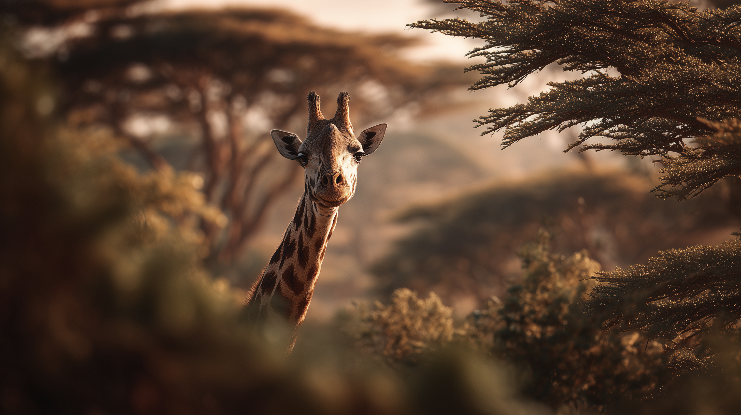 fond d'écran Girafe pour pc portable téléchargement gratuit