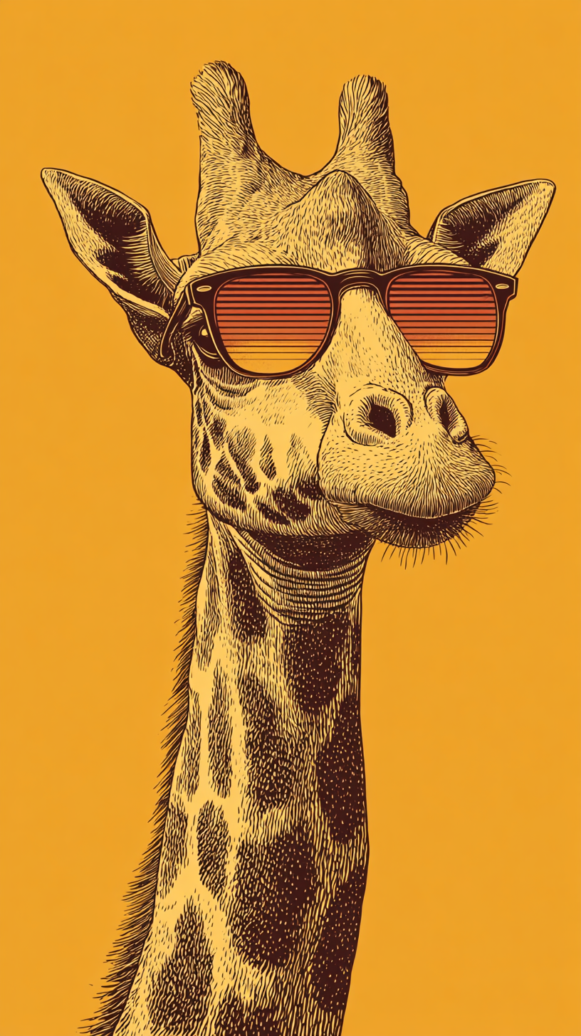 fond d'écran Girafe iphone 16 plus gratuit