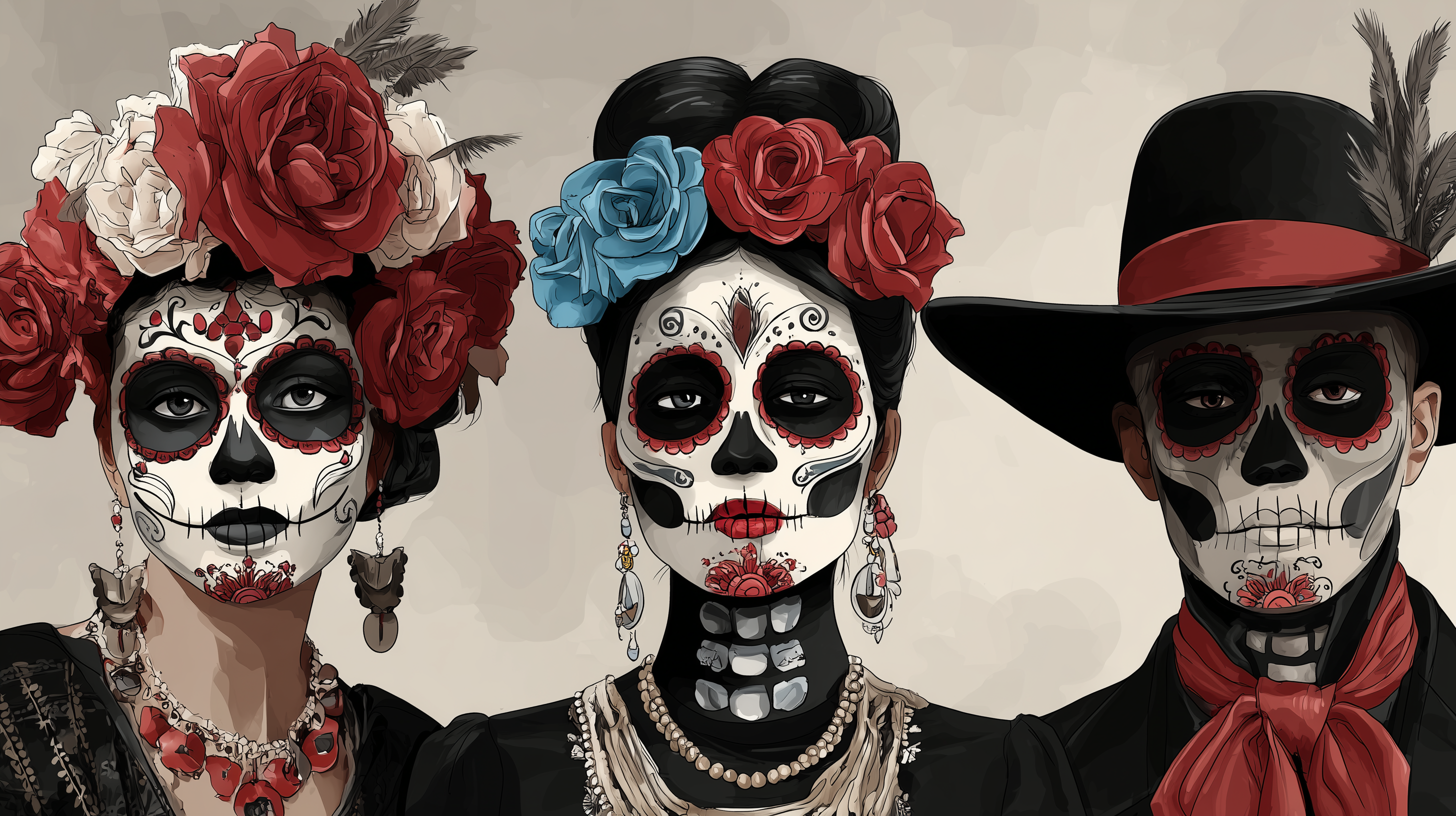 fond d'écran Jour des morts ultrawide 3440x1440 téléchargement gratuit