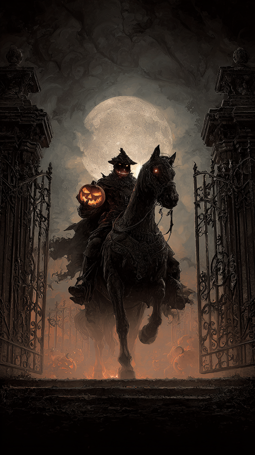 iphone fond d'écran Headless Horseman kawaii gratuit