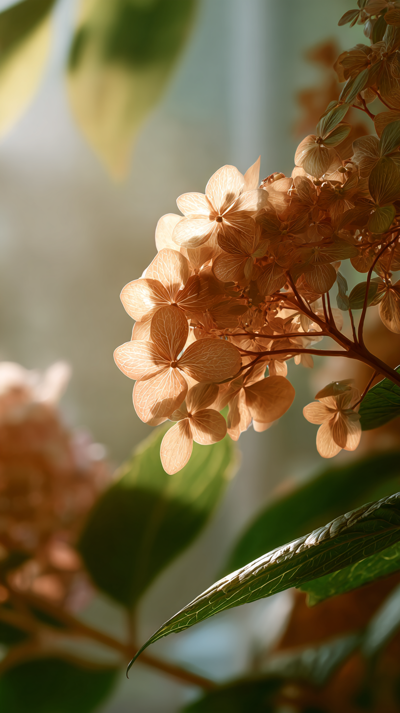 fond d'écran Hortensias iphone 17 pro max gratuit