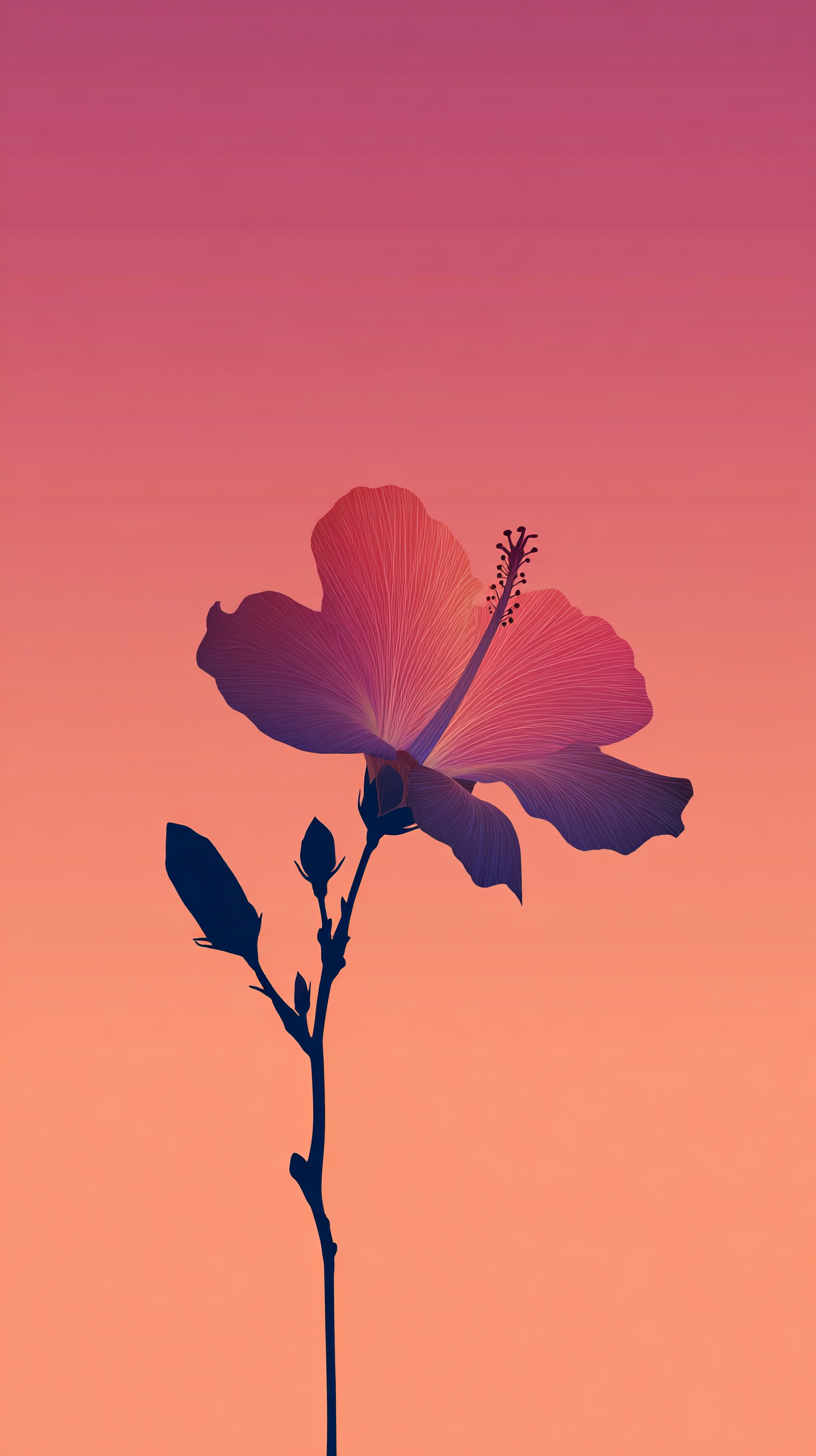 fond d'écran Hibiscus iphone 14 gratuit