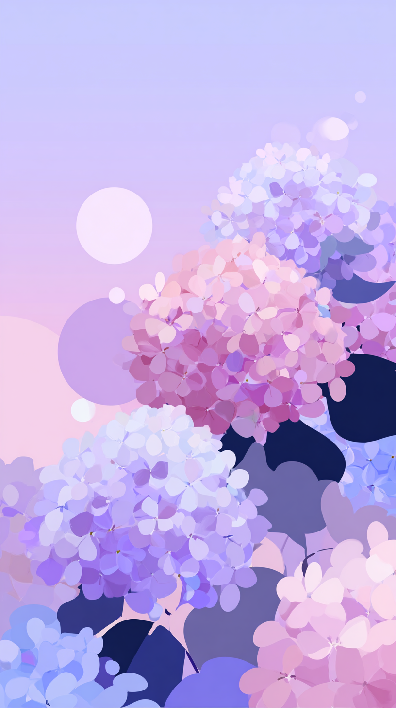 fond d'écran Hortensias iphone 17 gratuit