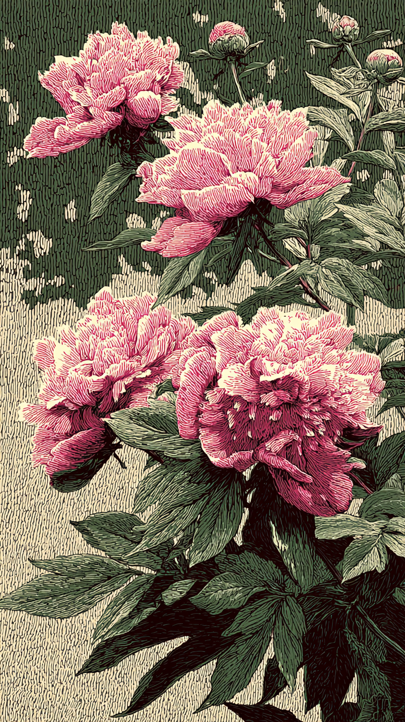 fond d'écran Pivoines pour téléphone gratuit