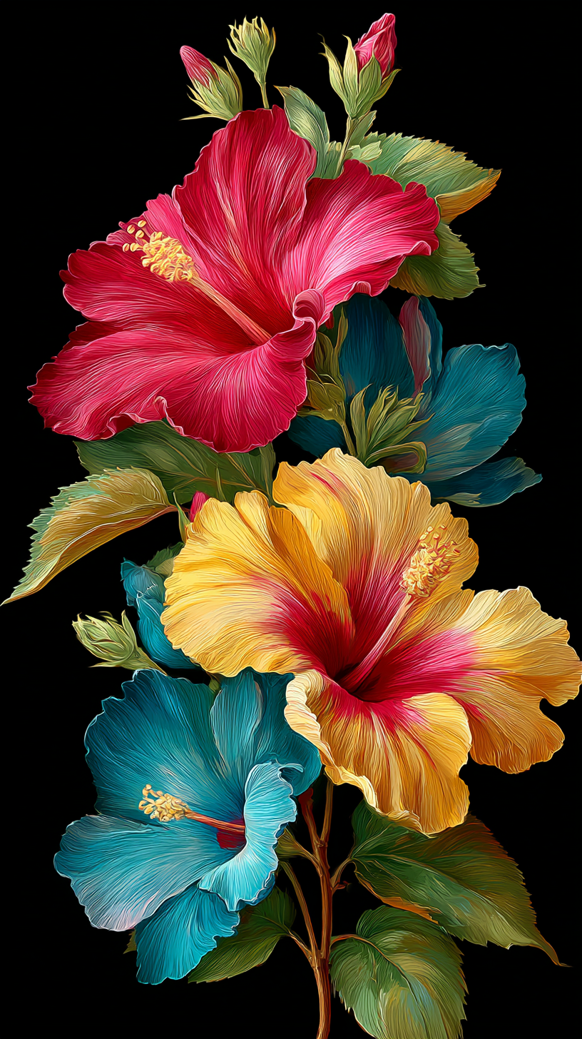 fond d'écran Hibiscus iphone 17 gratuit