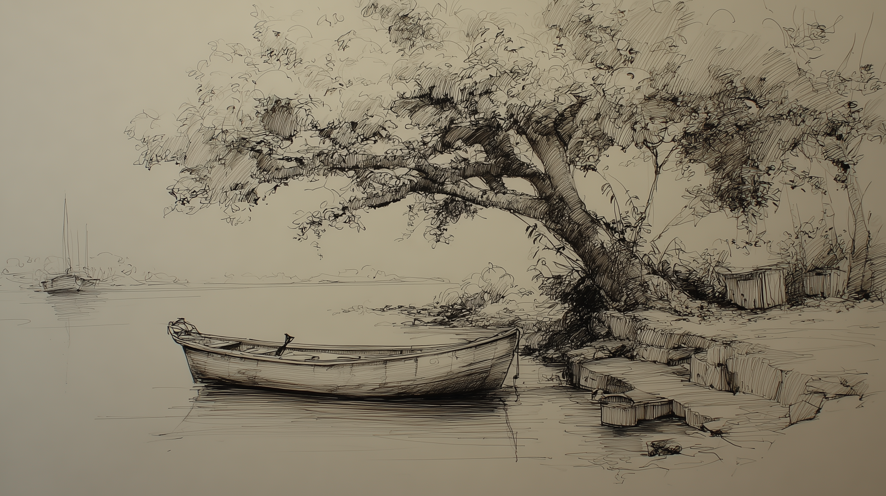 fond d'écran Bateau en bois windows 11 4k téléchargement gratuit