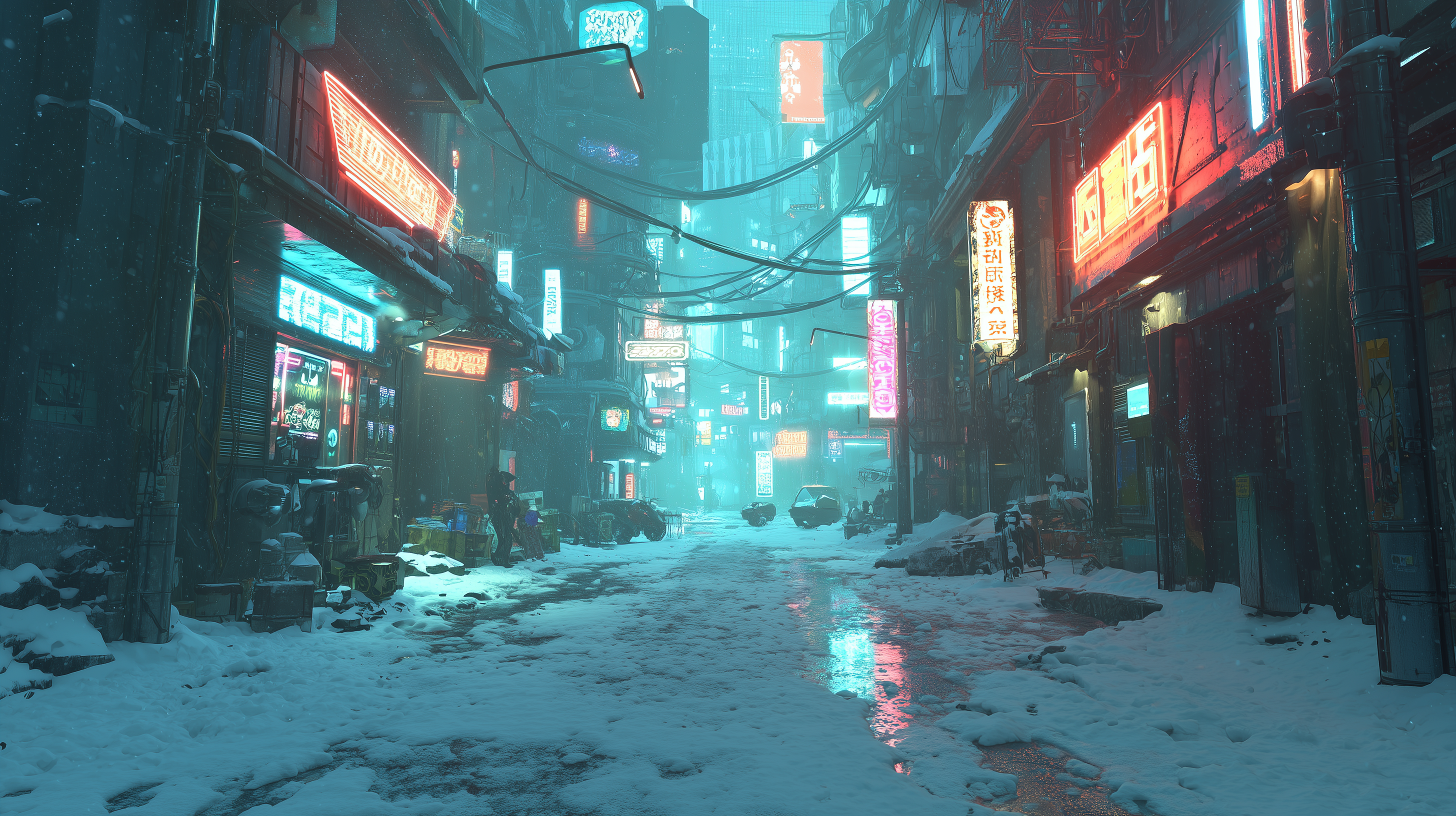fond d'écran Hiver 3840 x 1080 téléchargement gratuit