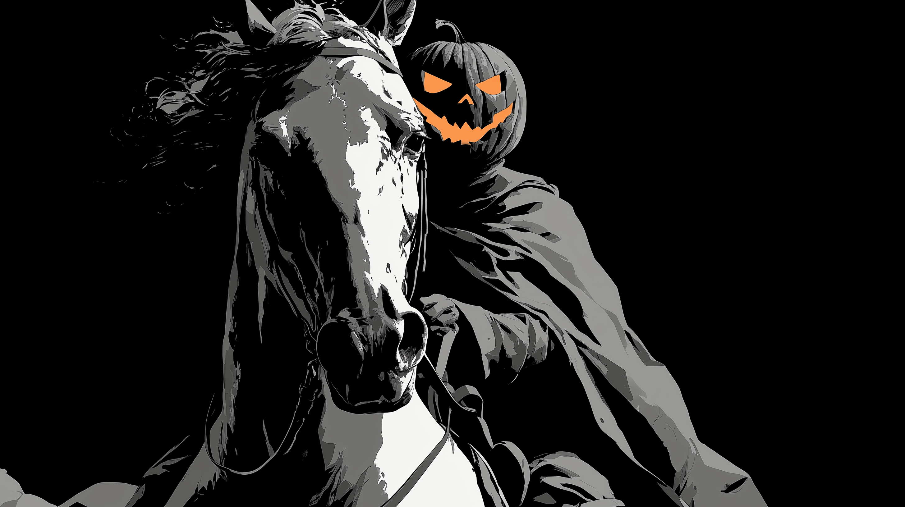fond d'écran Headless Horseman windows 11 4k téléchargement gratuit