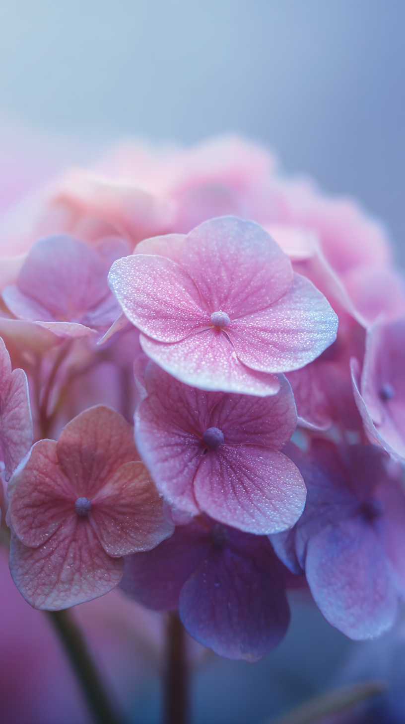 fond d'écran Hortensias téléphone Huawei gratuit