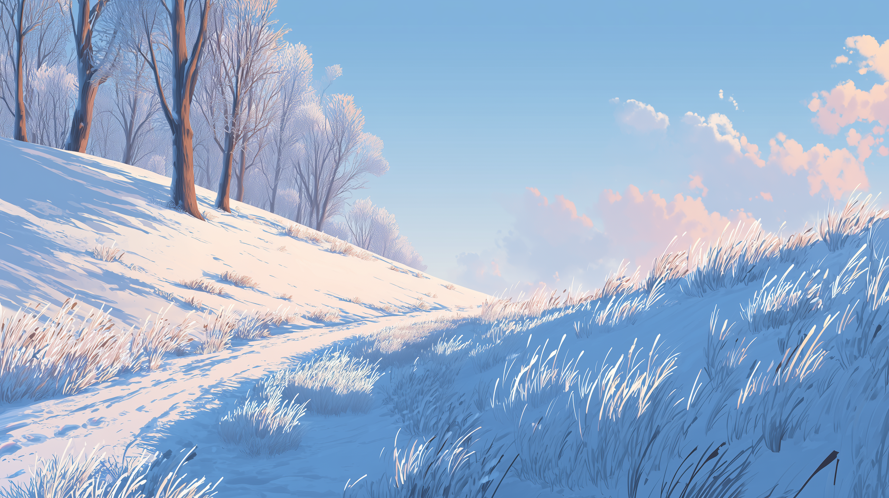 fond d'écran Hiver 3840 x 1080 téléchargement gratuit