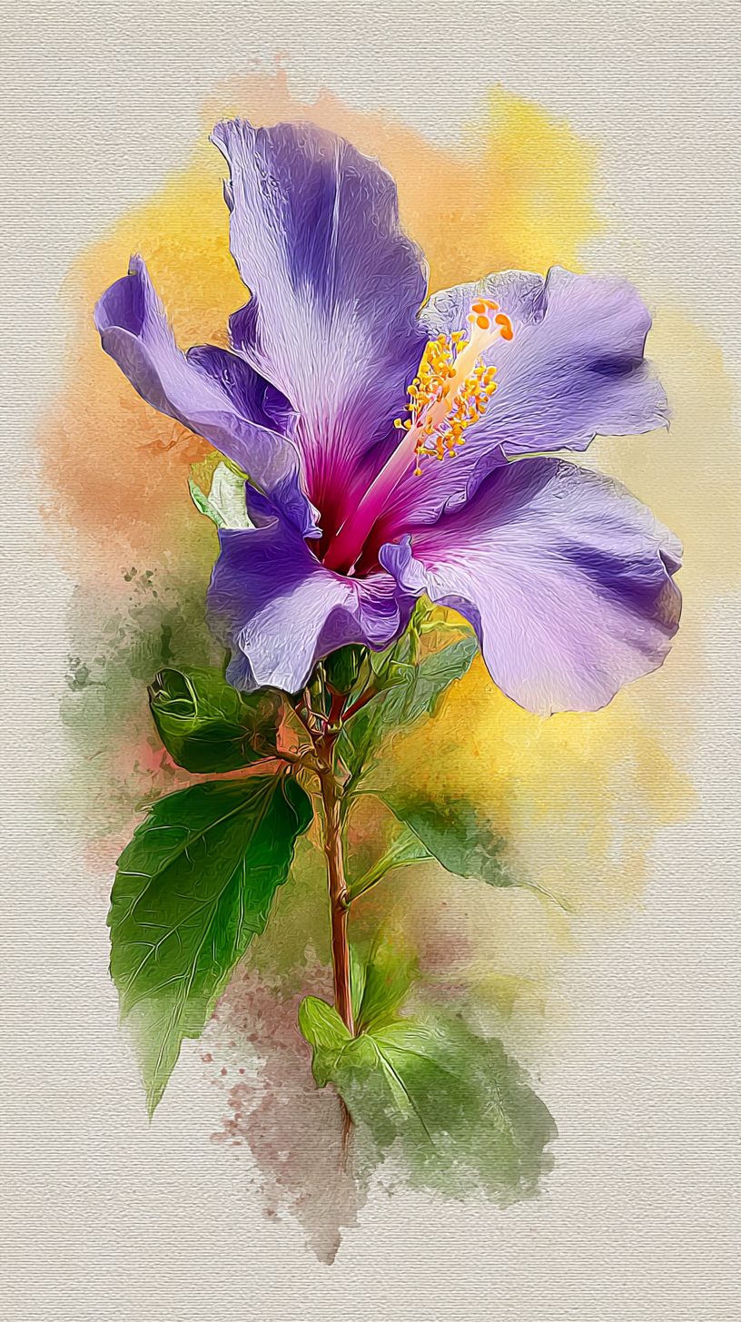 fond d'écran Hibiscus téléphone Xiaomi gratuit