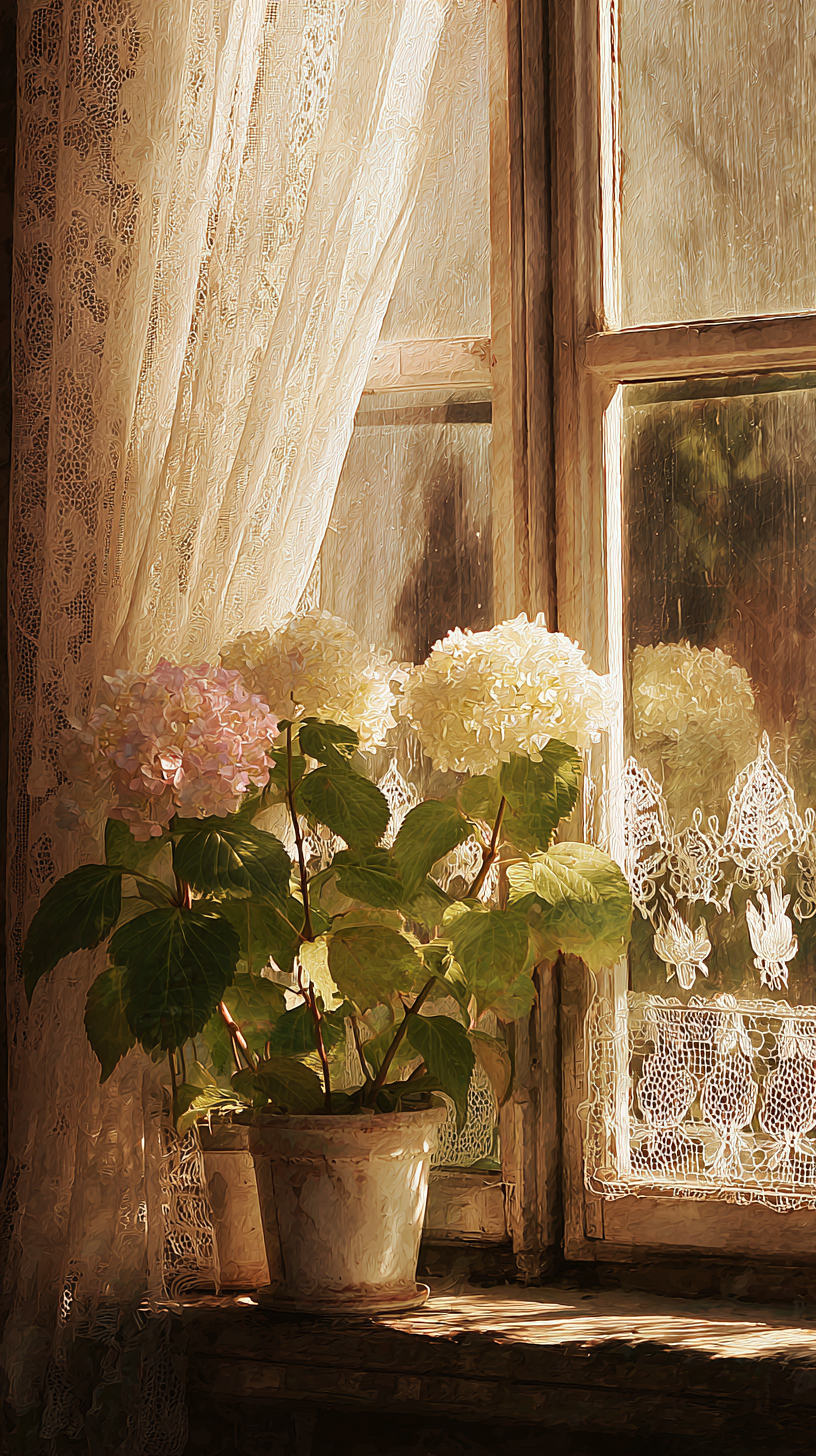 photo fond d'écran Hortensias iphone télécharger gratuit