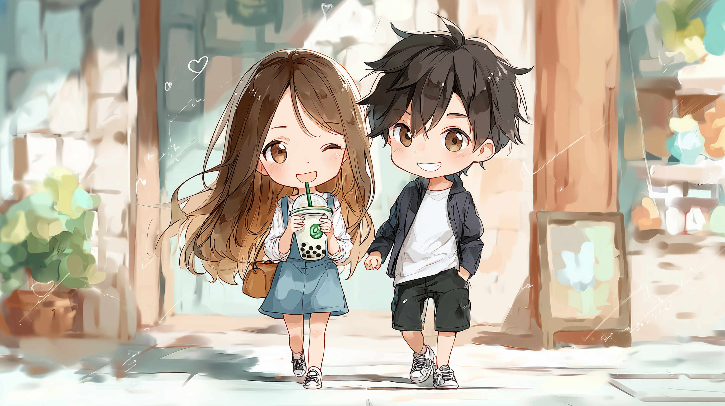 fond d'écran Chibi 1440p hd téléchargement gratuit