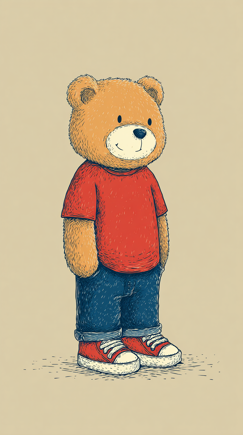 fond d'écran Ours en peluche iphone original gratuit