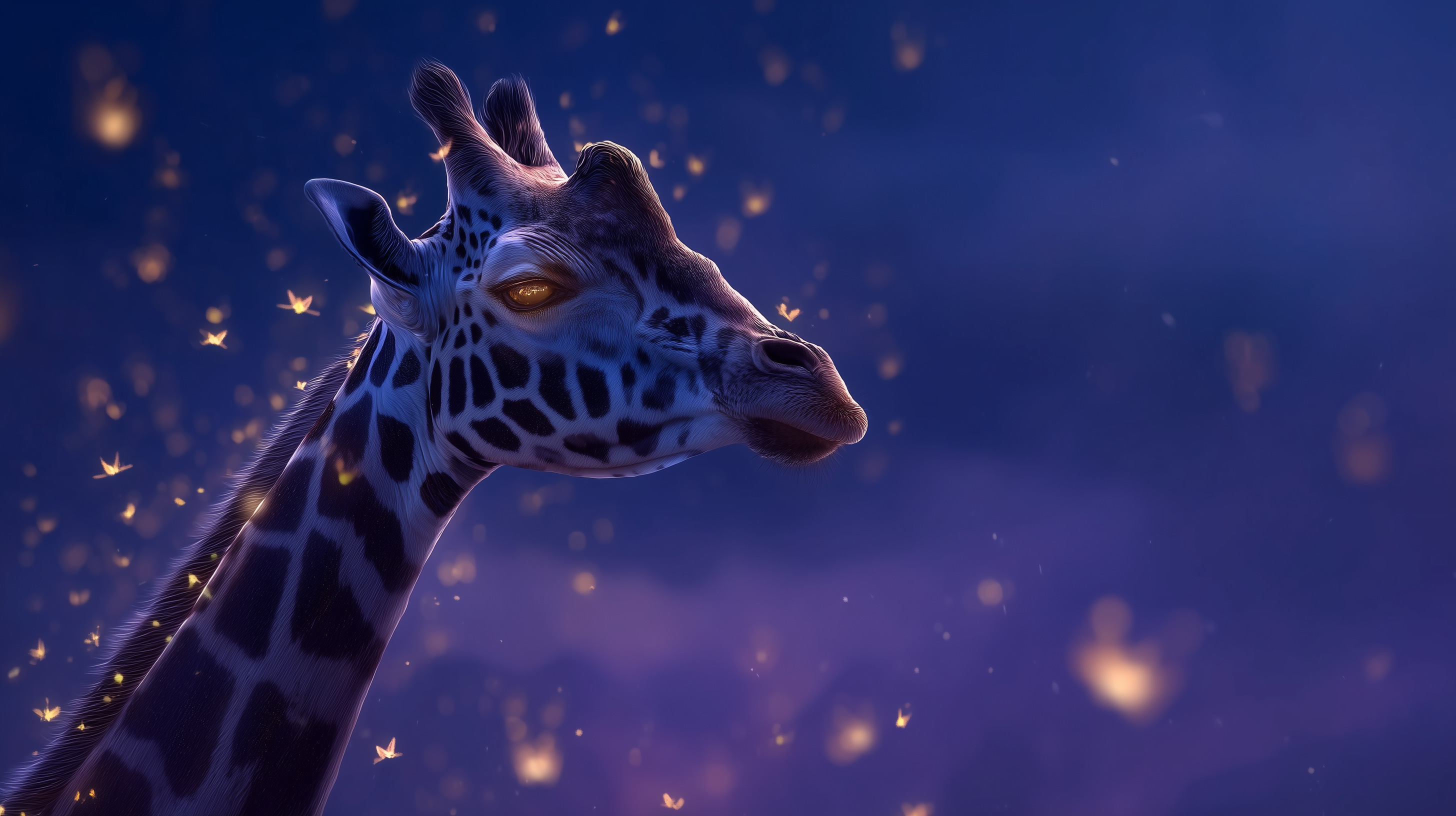 fond d'écran Girafe 2560x1080 téléchargement gratuit