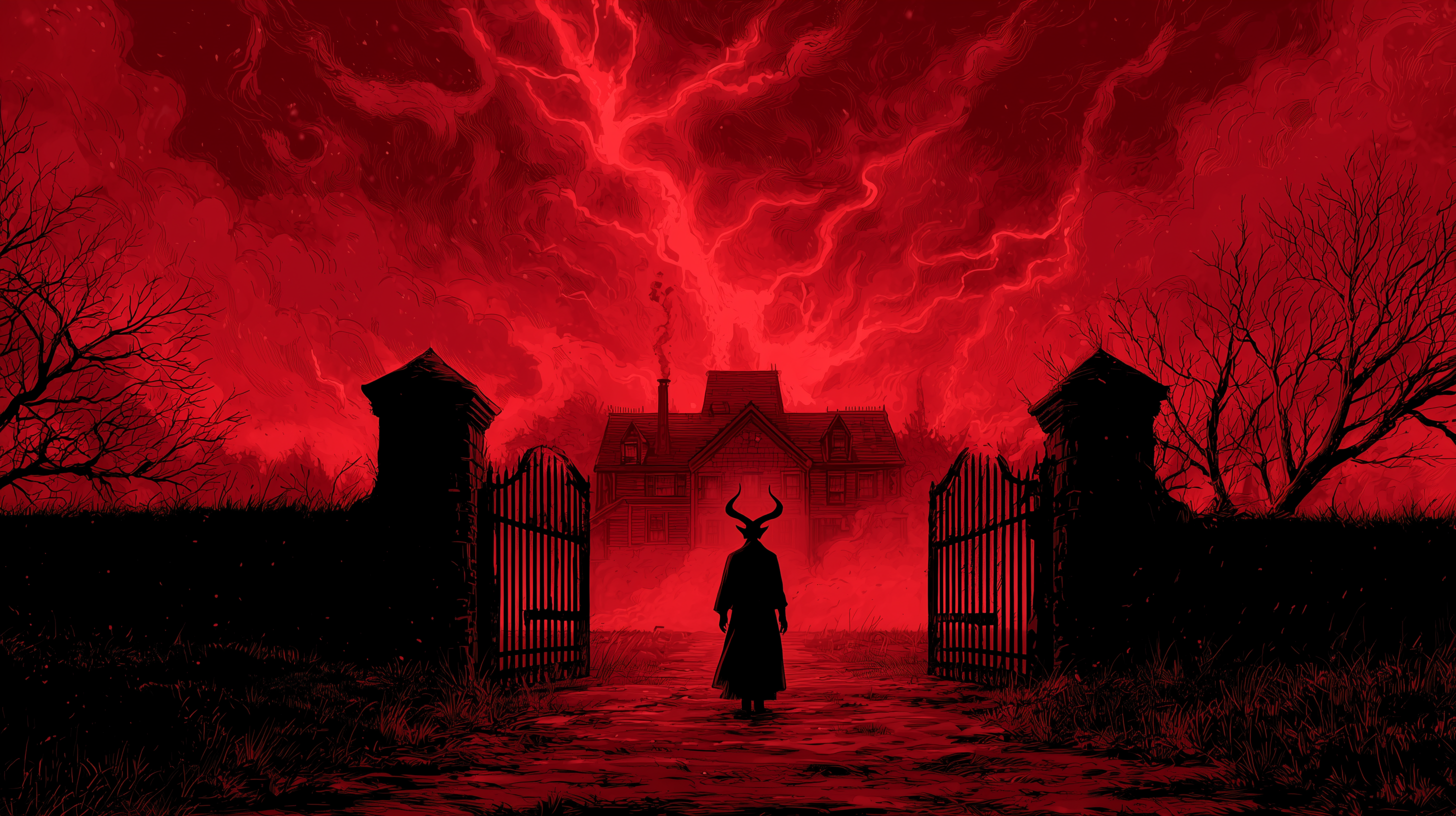 fond d'écran Maison hantée 5120x2880 téléchargement gratuit
