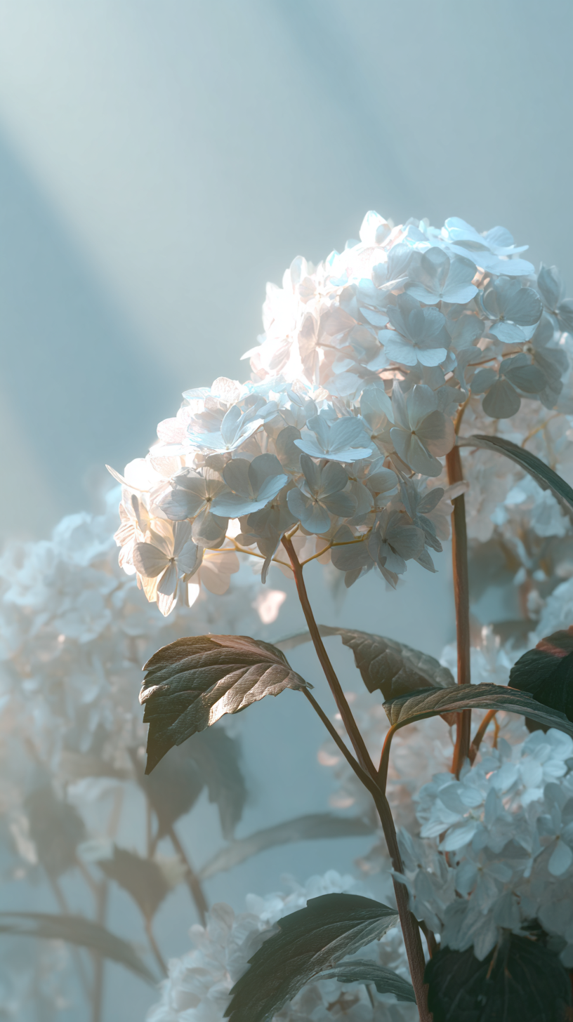 fond d'écran Hortensias iphone 14 pro max télécharger gratuit