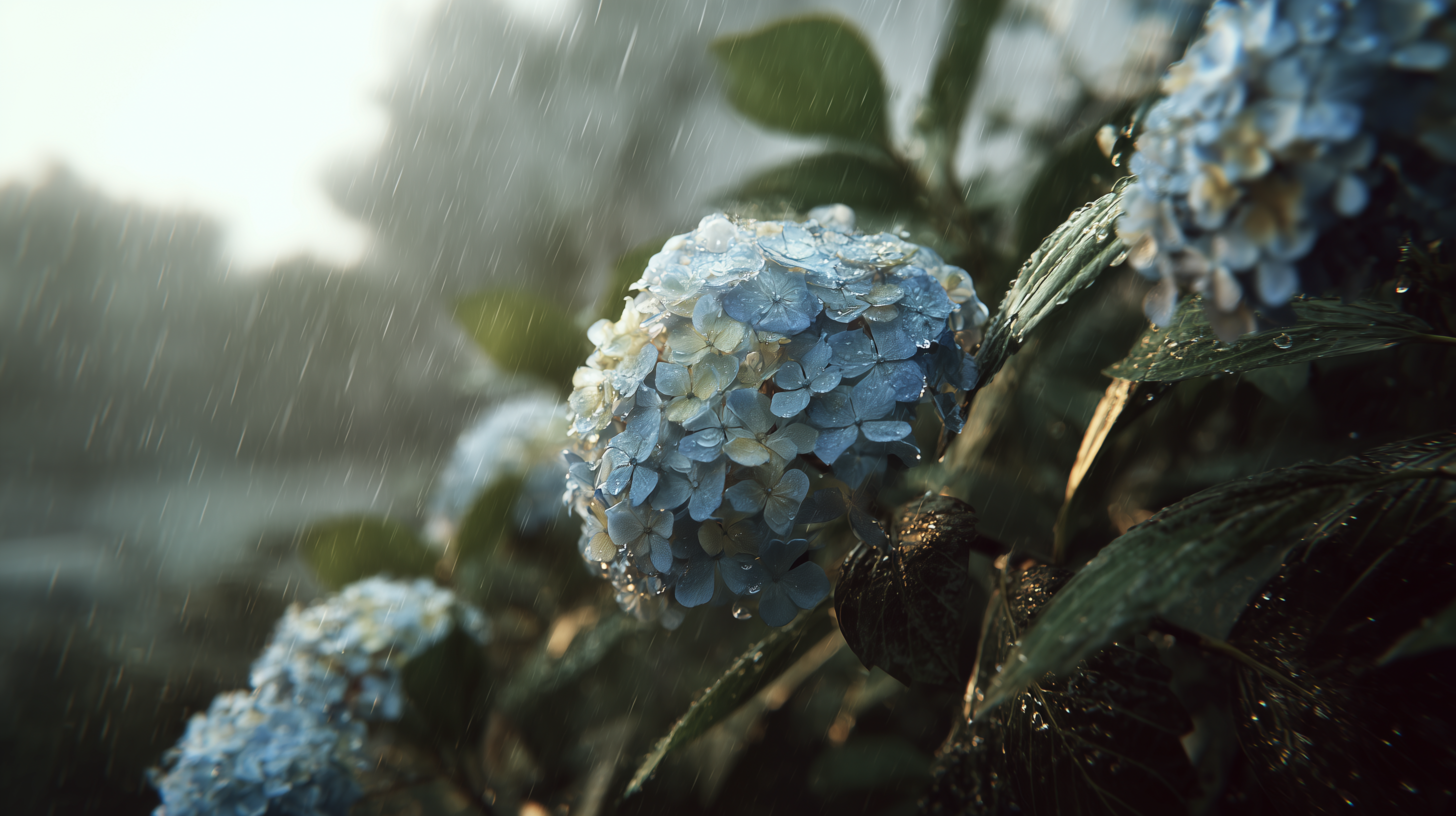 fond d'écran Hortensias 4k windows 10 téléchargement gratuit