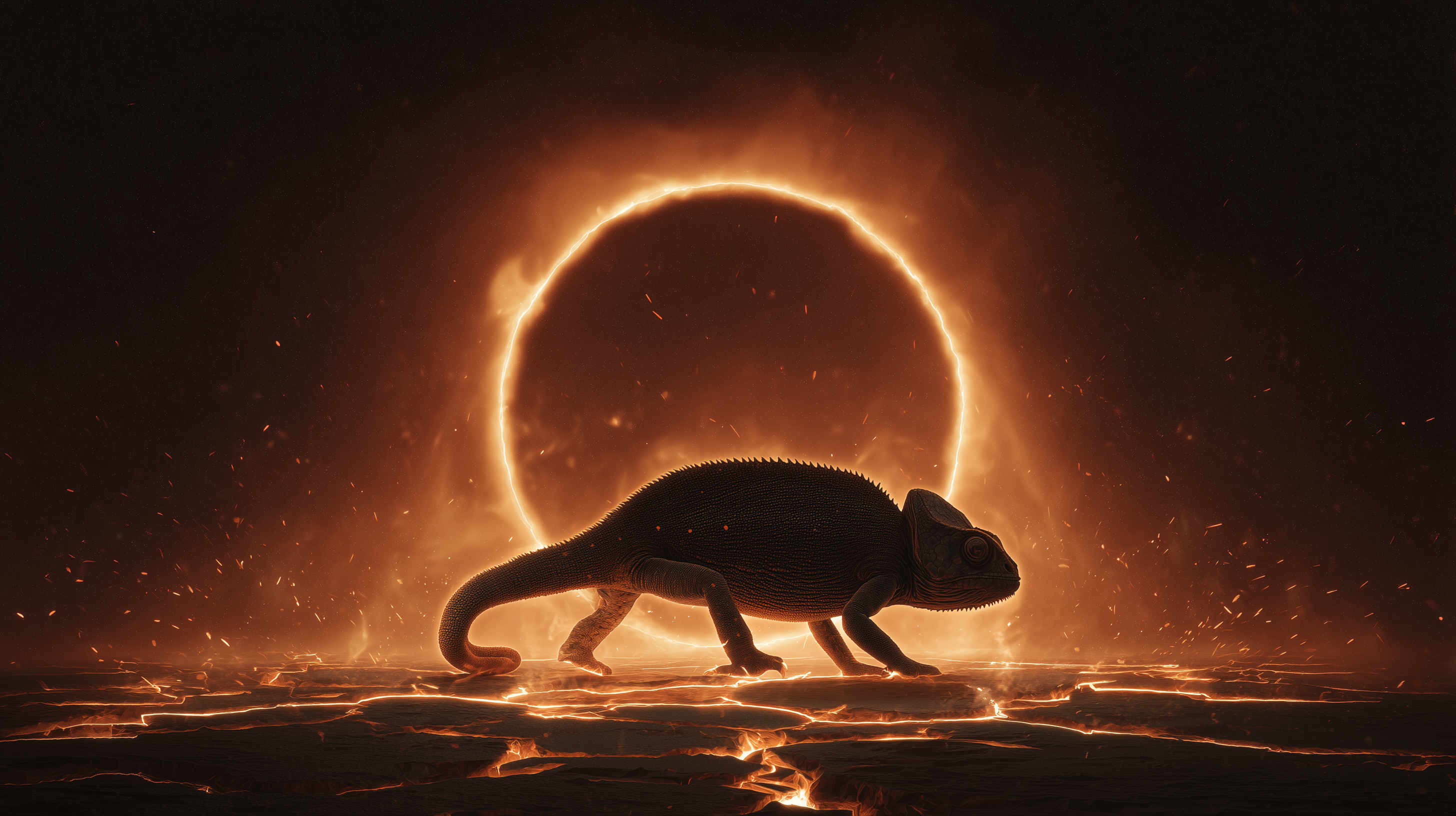 fond d'écran Caméléon windows 10 1920x1080 téléchargement gratuit