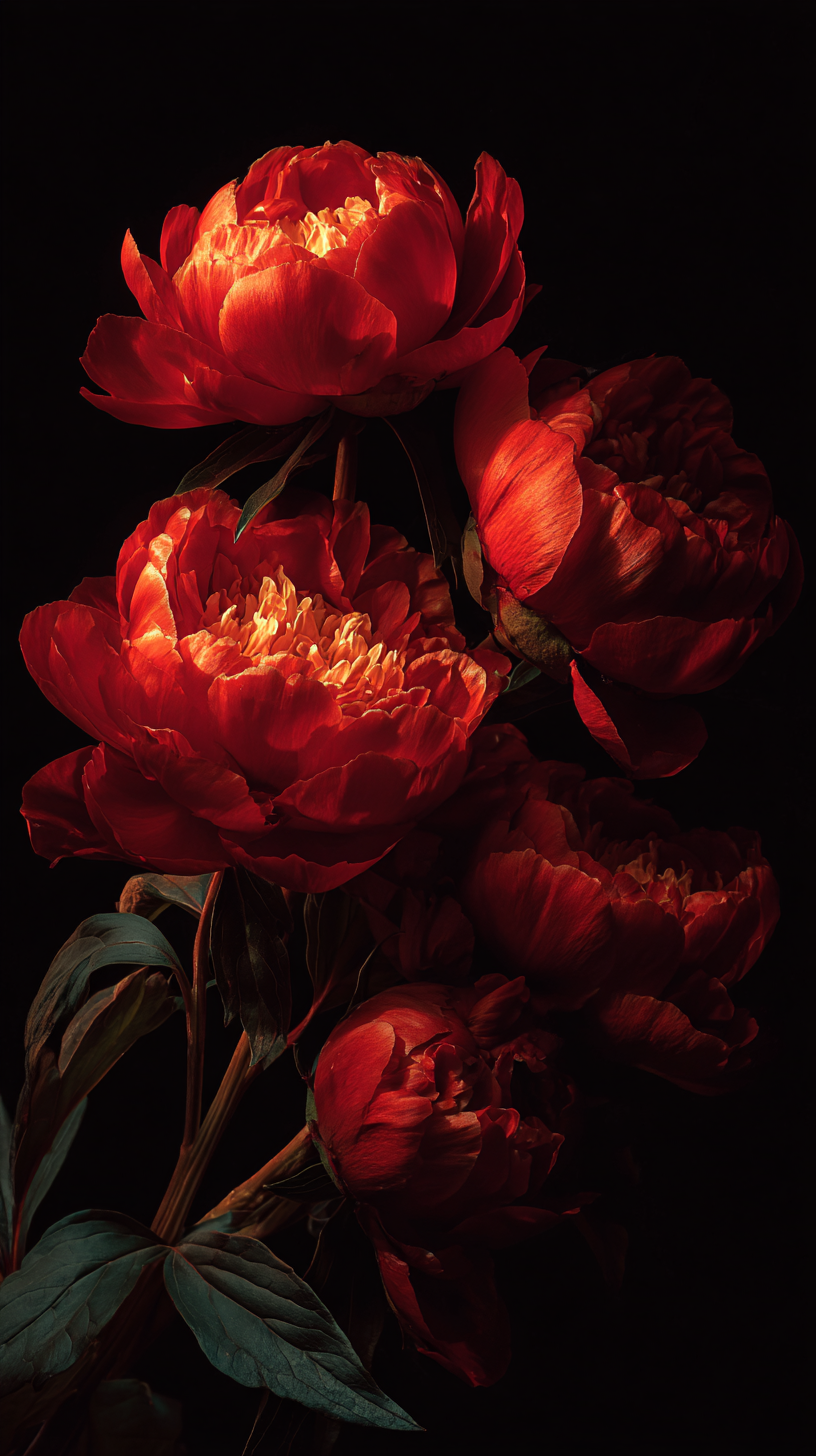 fond d'écran Pivoines 4k iphone gratuit