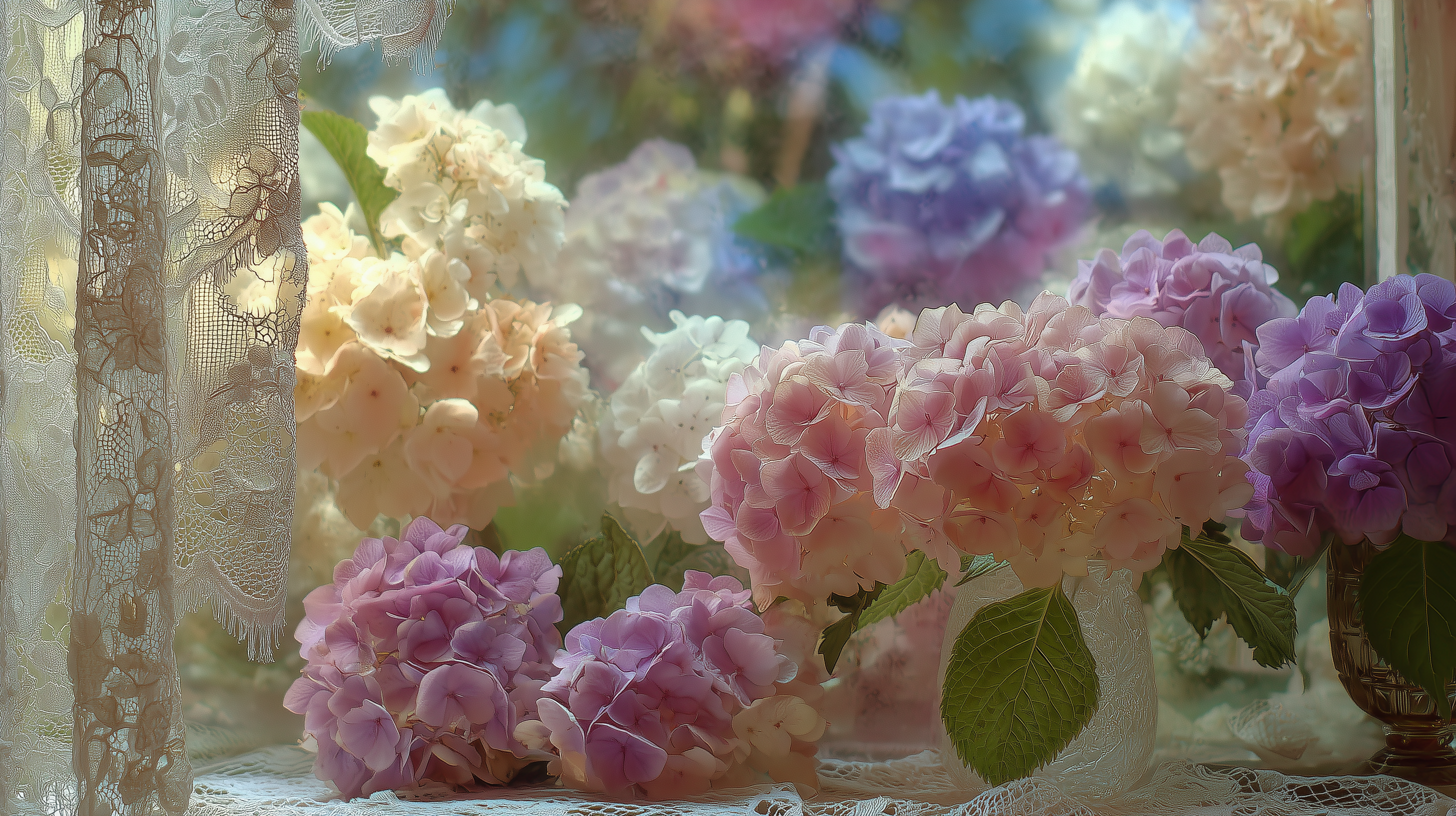 fond d'écran Hortensias pc windows téléchargement gratuit