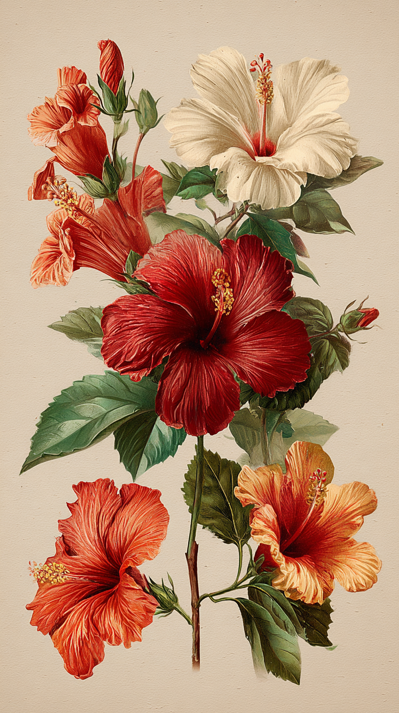 fond d'écran Hibiscus pour téléphone télécharger gratuit