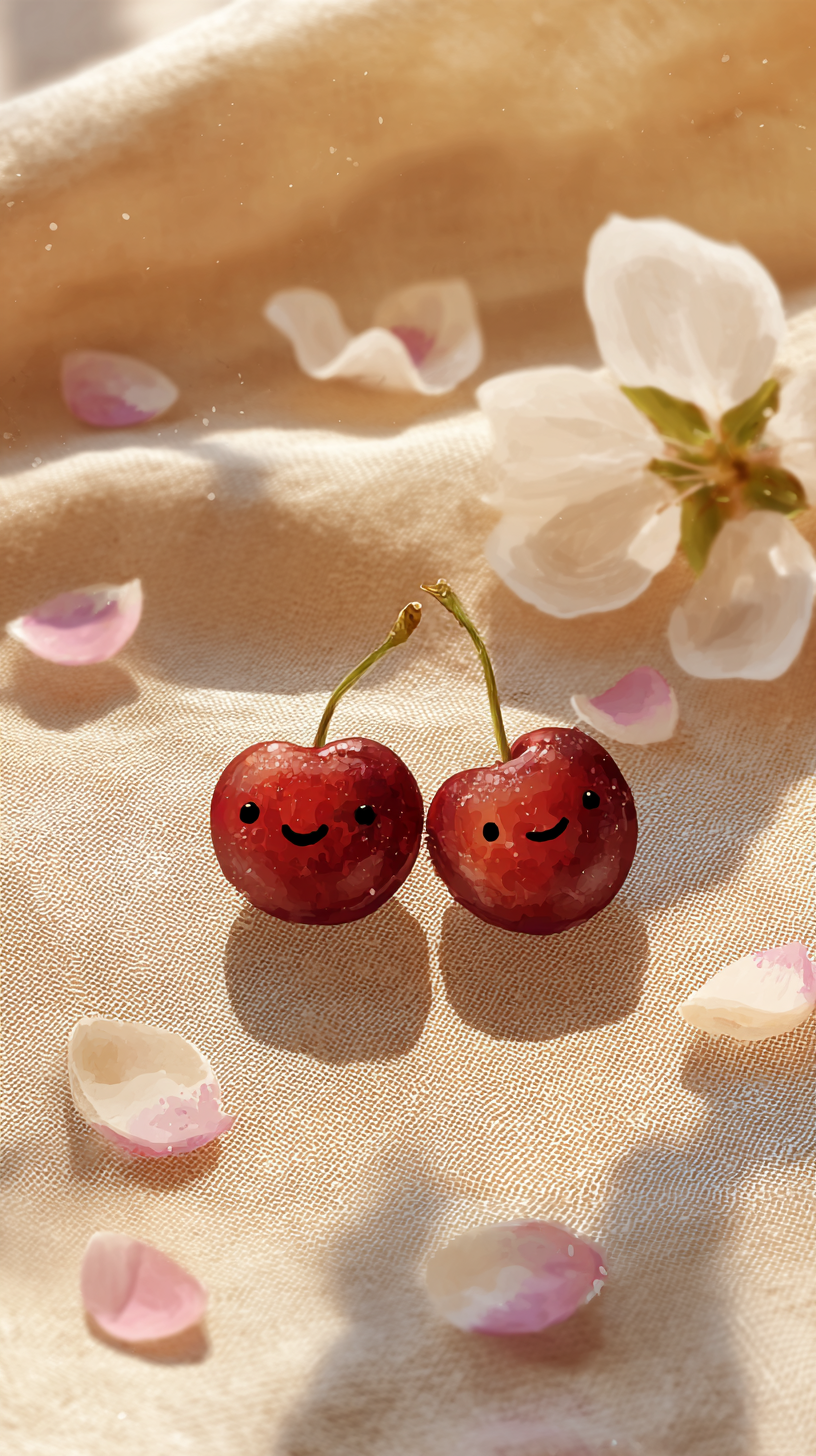 fond d'écran Cerise iphone 16 pro gratuit