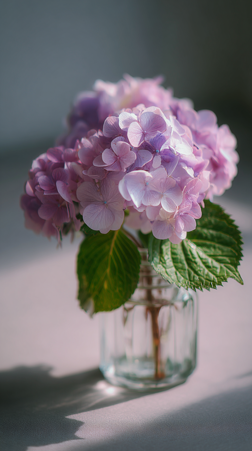 fond d'écran Hortensias iphone 15 télécharger gratuit