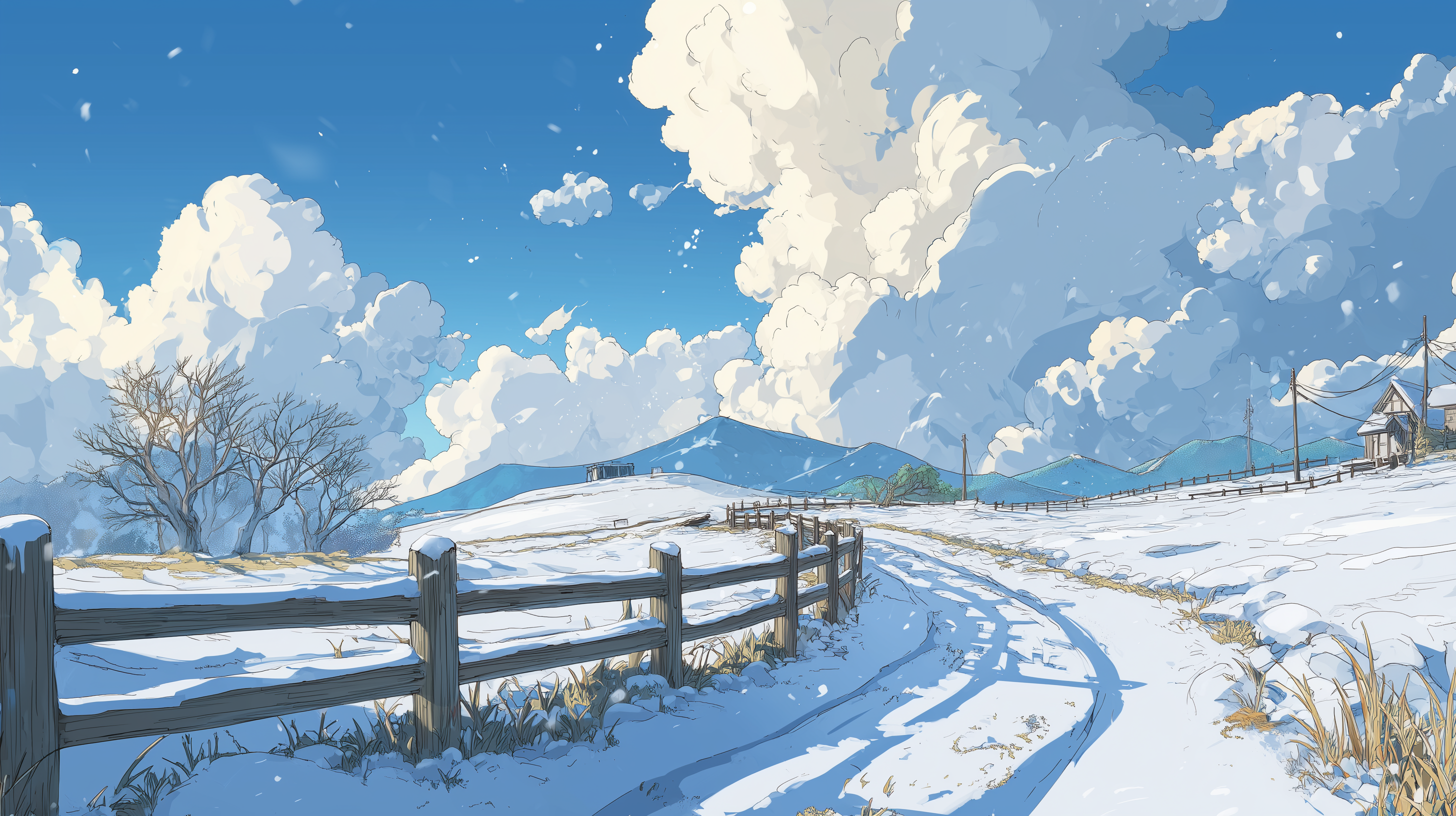 fond d'écran Hiver pc 2560x1600 téléchargement gratuit