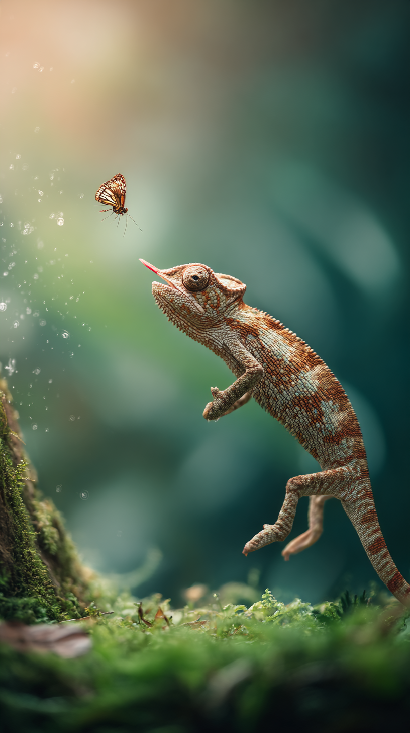 fond d'écran Caméléon iphone 14 pro max télécharger gratuit