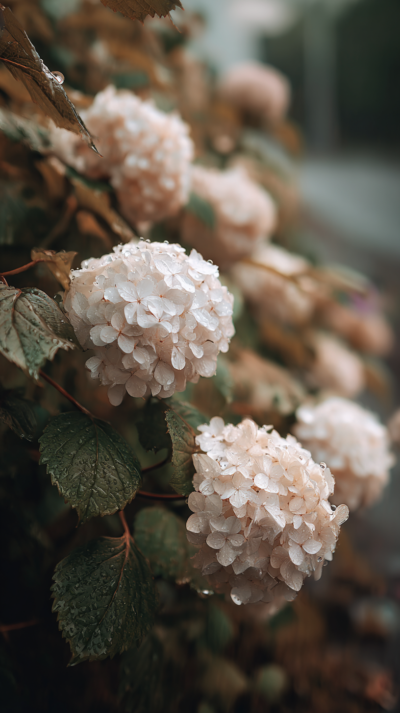 fond d'écran Hortensias android gratuit sans filigrane