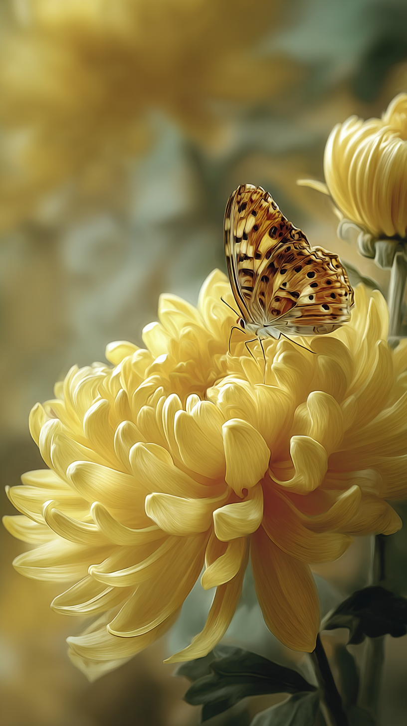 fond d'écran Chrysanthemum iphone 16 pro max gratuit