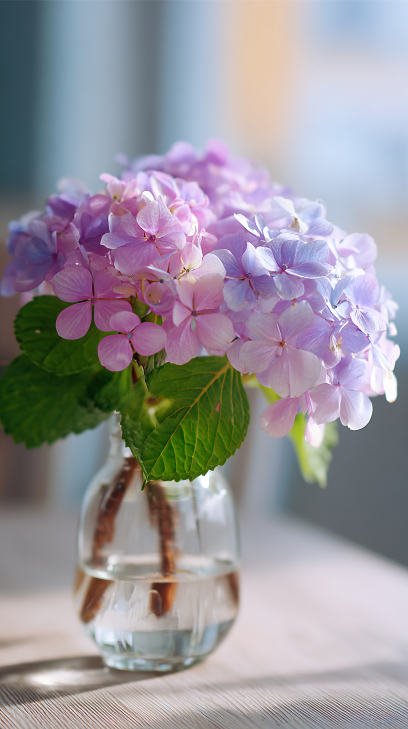 fond d'écran Hortensias téléphone Huawei gratuit