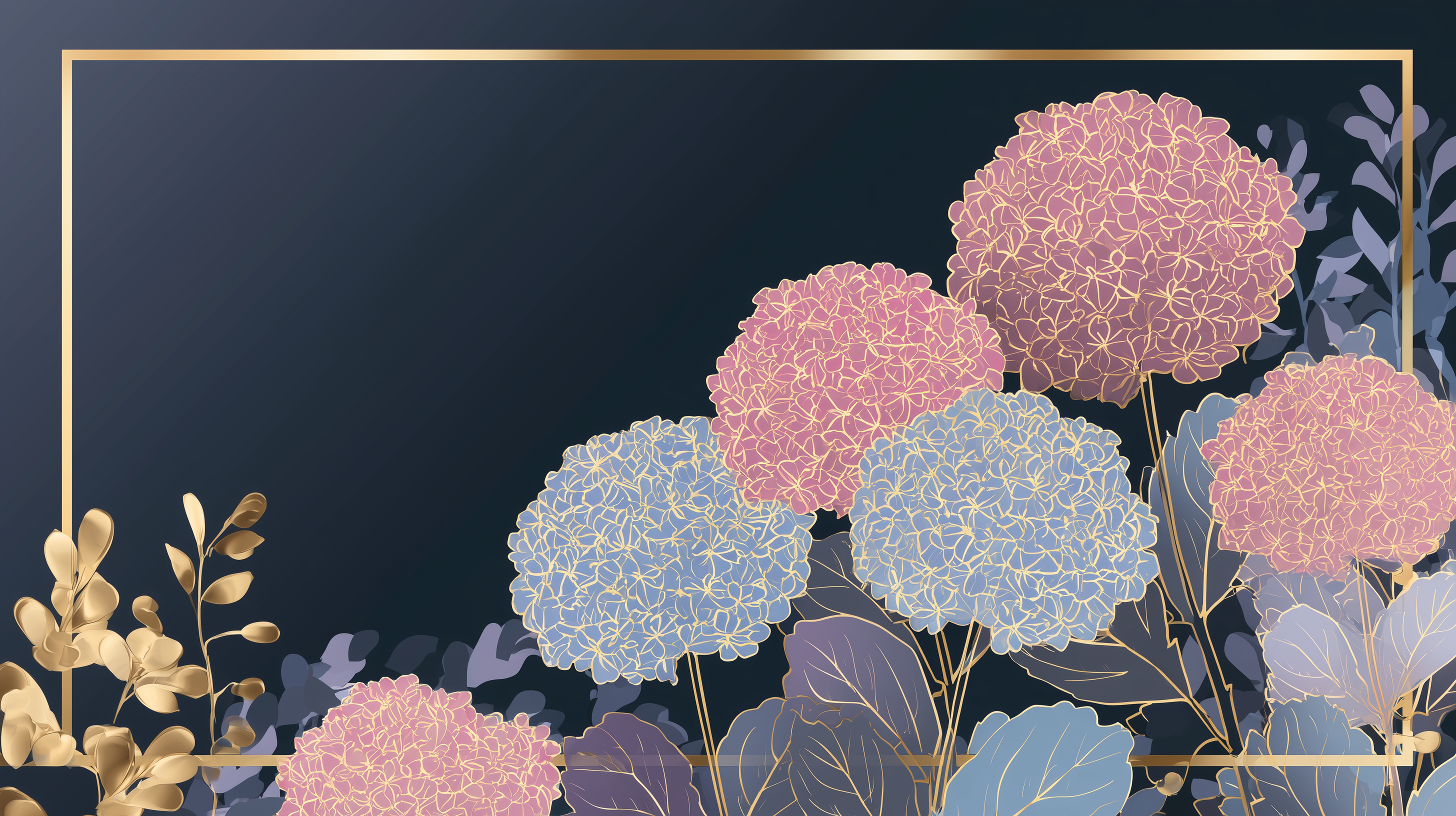 fond d'écran Hortensias 2560x1600 téléchargement gratuit