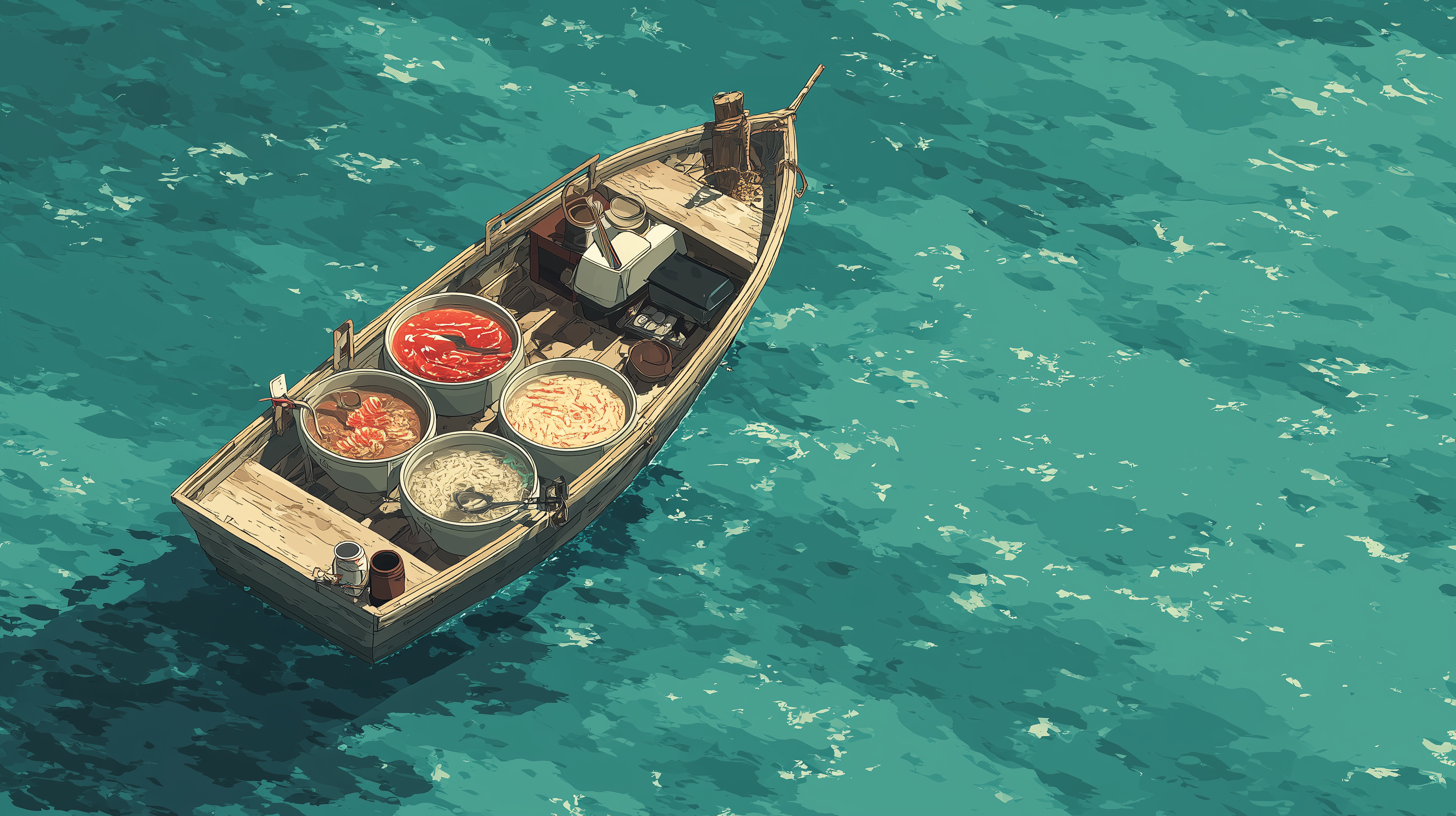 fond d'écran Bateau en bois hp 4k téléchargement gratuit