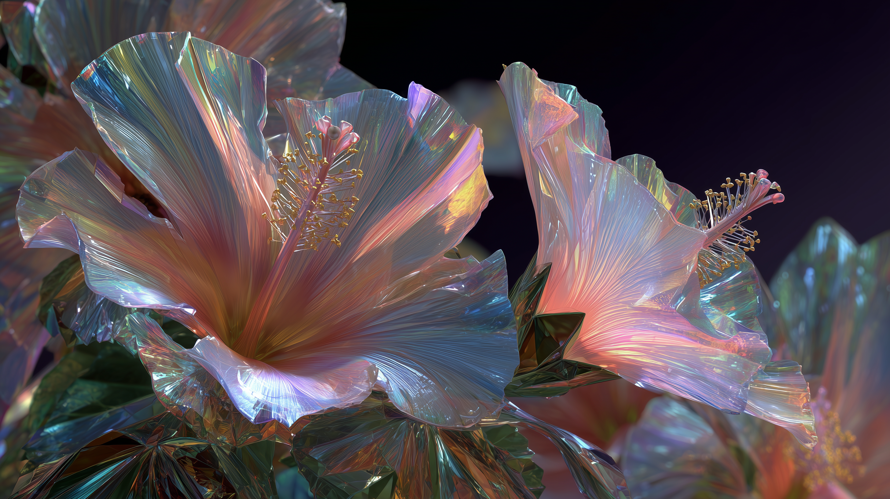 fond d'écran Hibiscus windows 11 ultra hd téléchargement gratuit