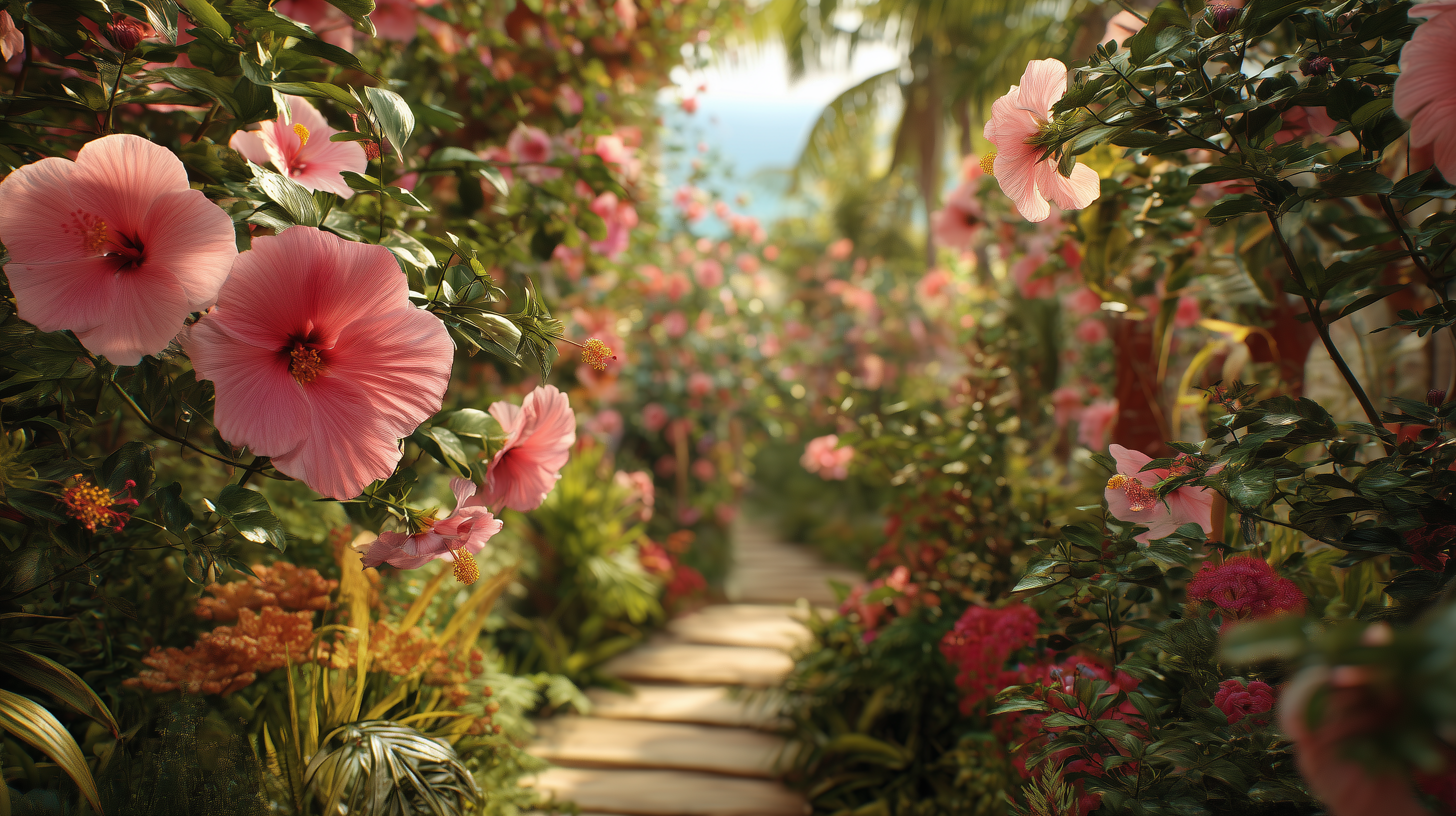 fond d'écran Hibiscus 4k 3840x2160 téléchargement gratuit