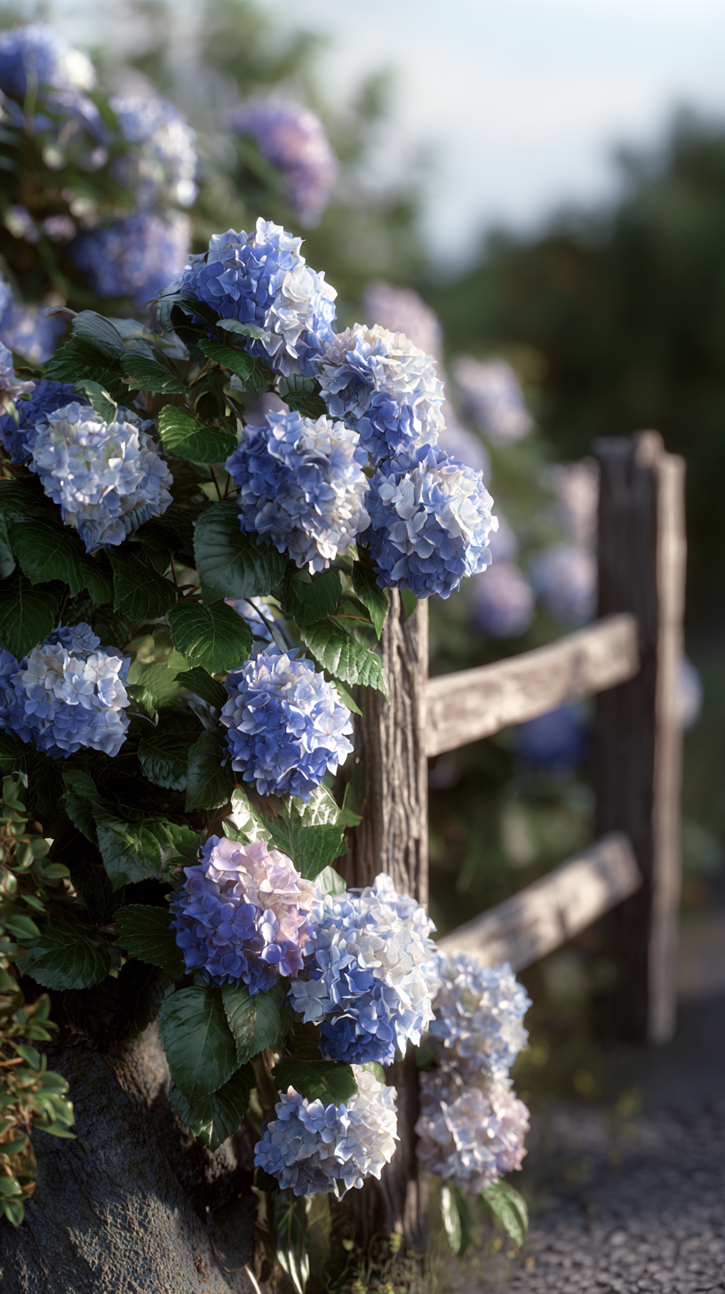 fond d'écran Hortensias iphone 16 plus gratuit