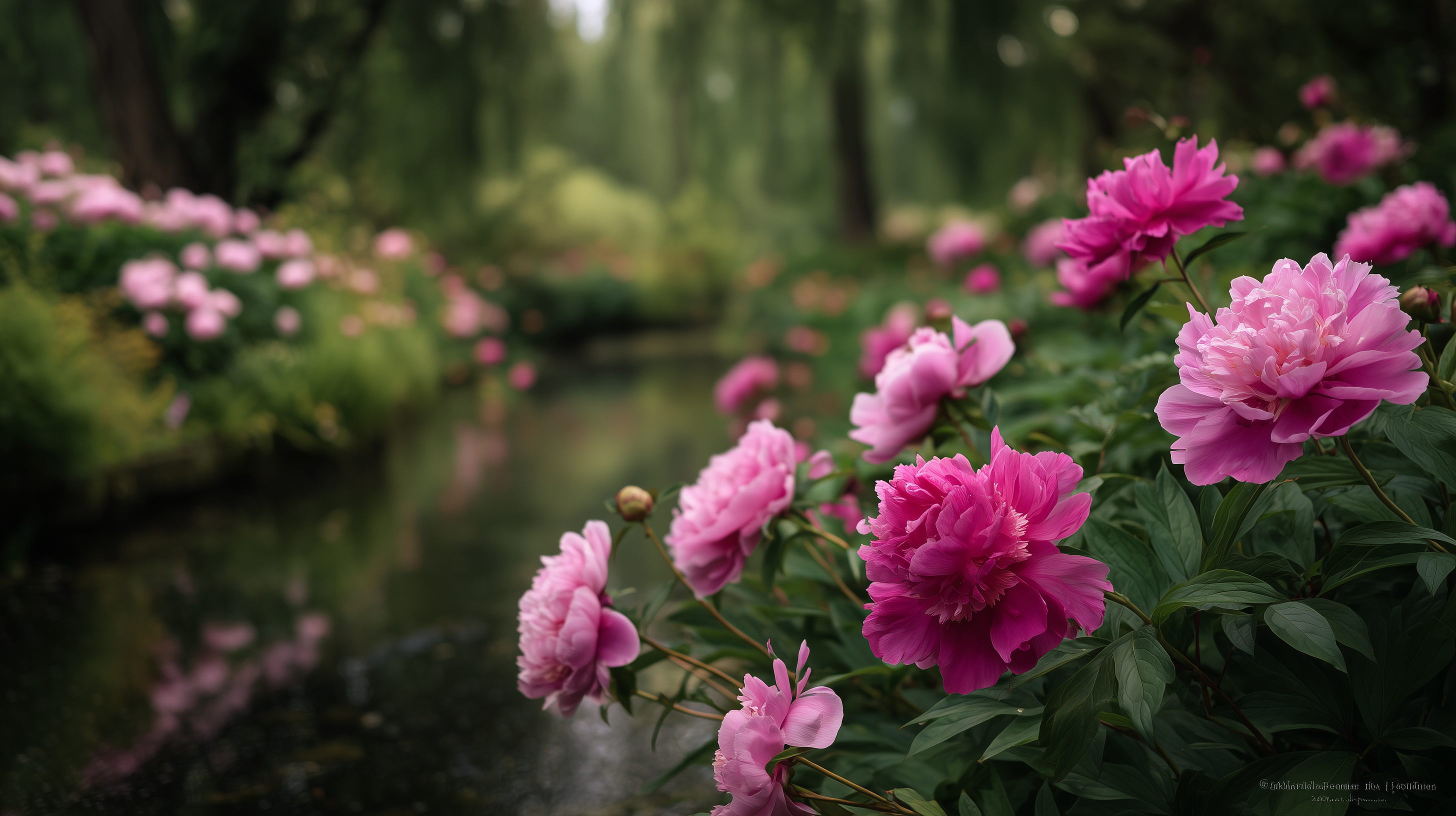 fond d'écran Pivoines dell 4k téléchargement gratuit