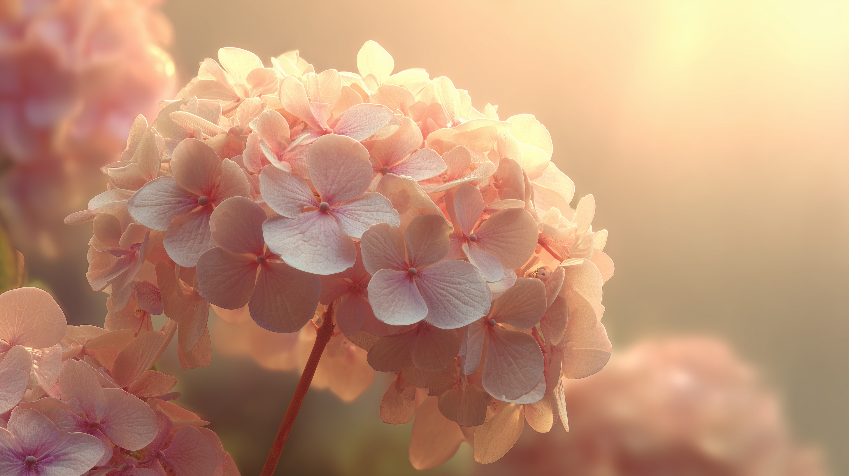 fond d'écran Hortensias 8k téléchargement gratuit