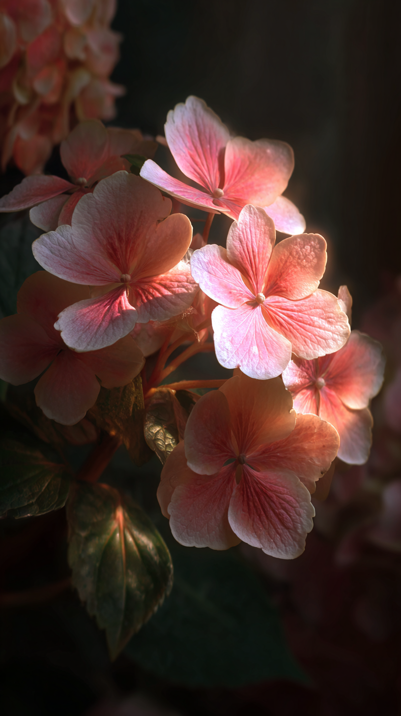 fond d'écran Hortensias xiaomi télécharger gratuit