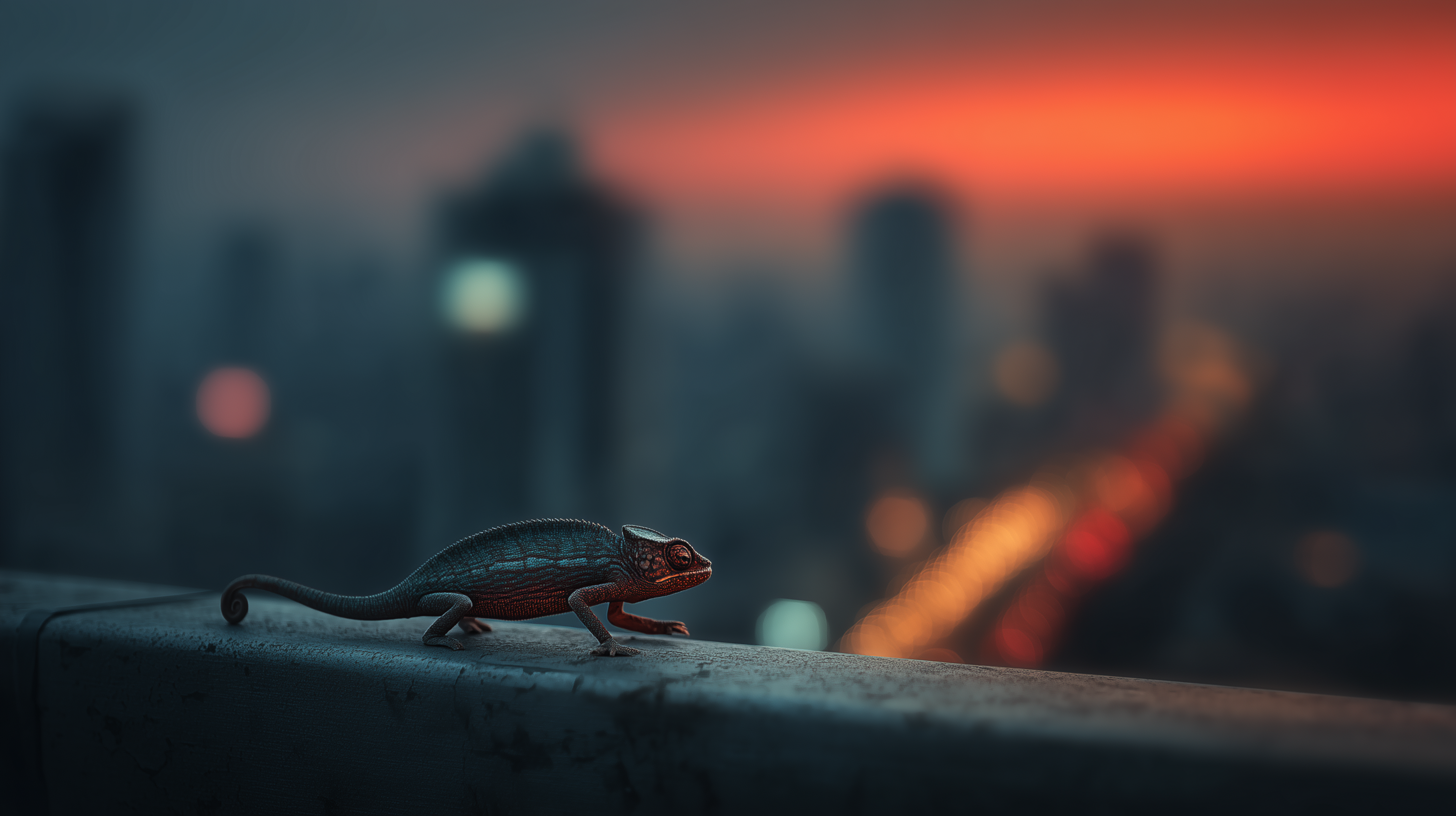 fond d'écran Caméléon windows 11 4k téléchargement gratuit