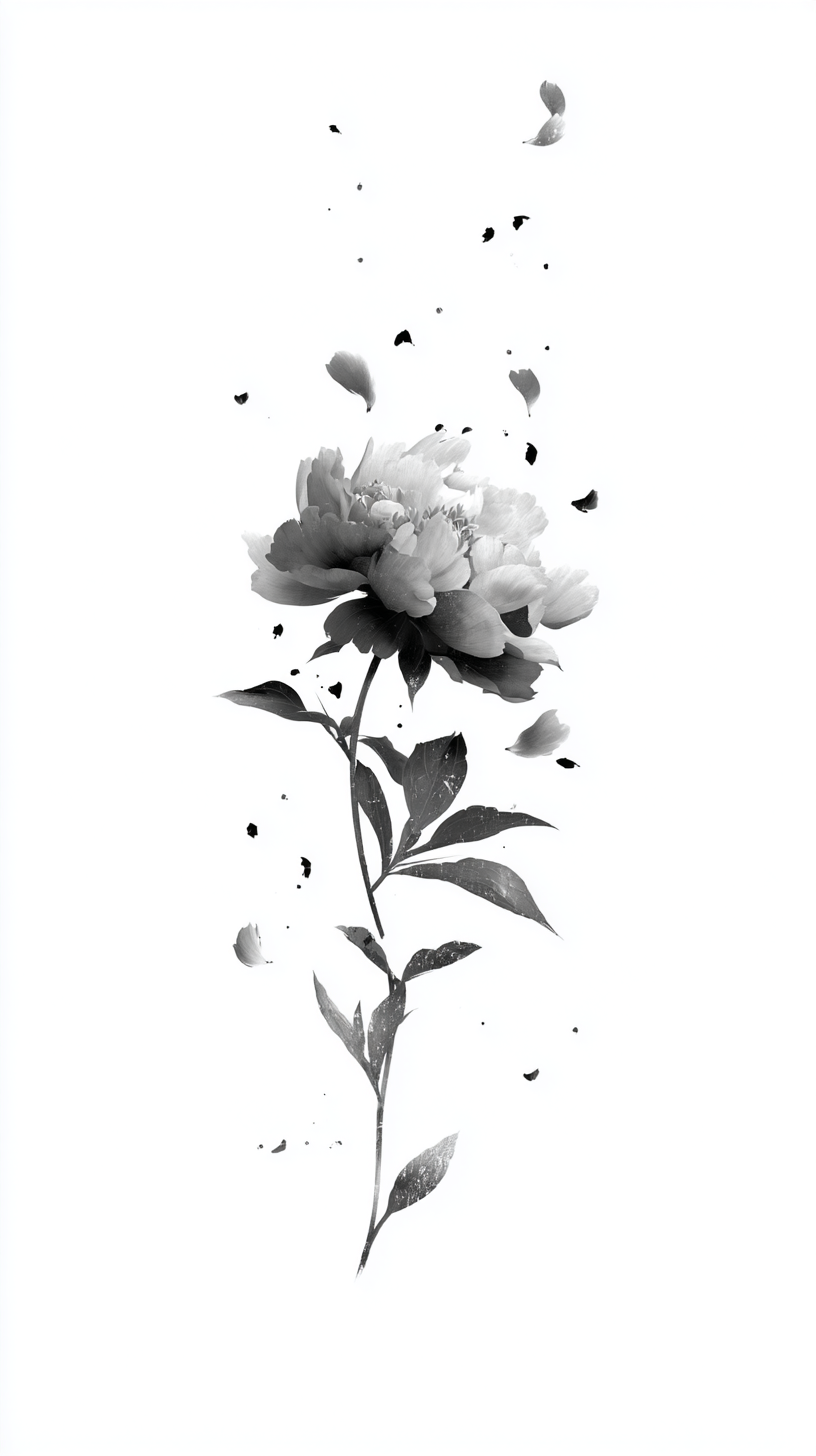 fond d'écran Pivoines iphone 15 pro gratuit